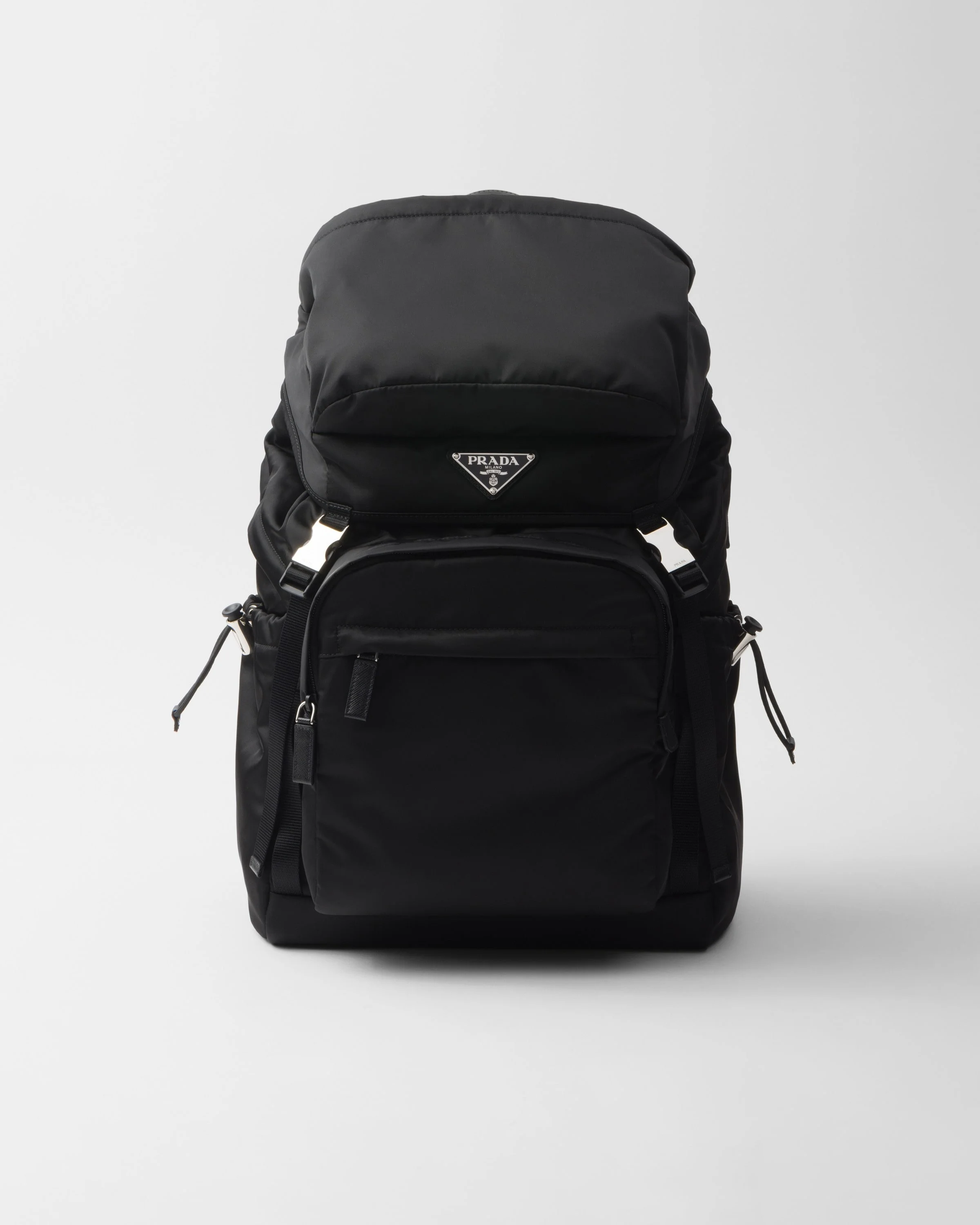 Re-Nylon and Saffiano leather backpack - 1