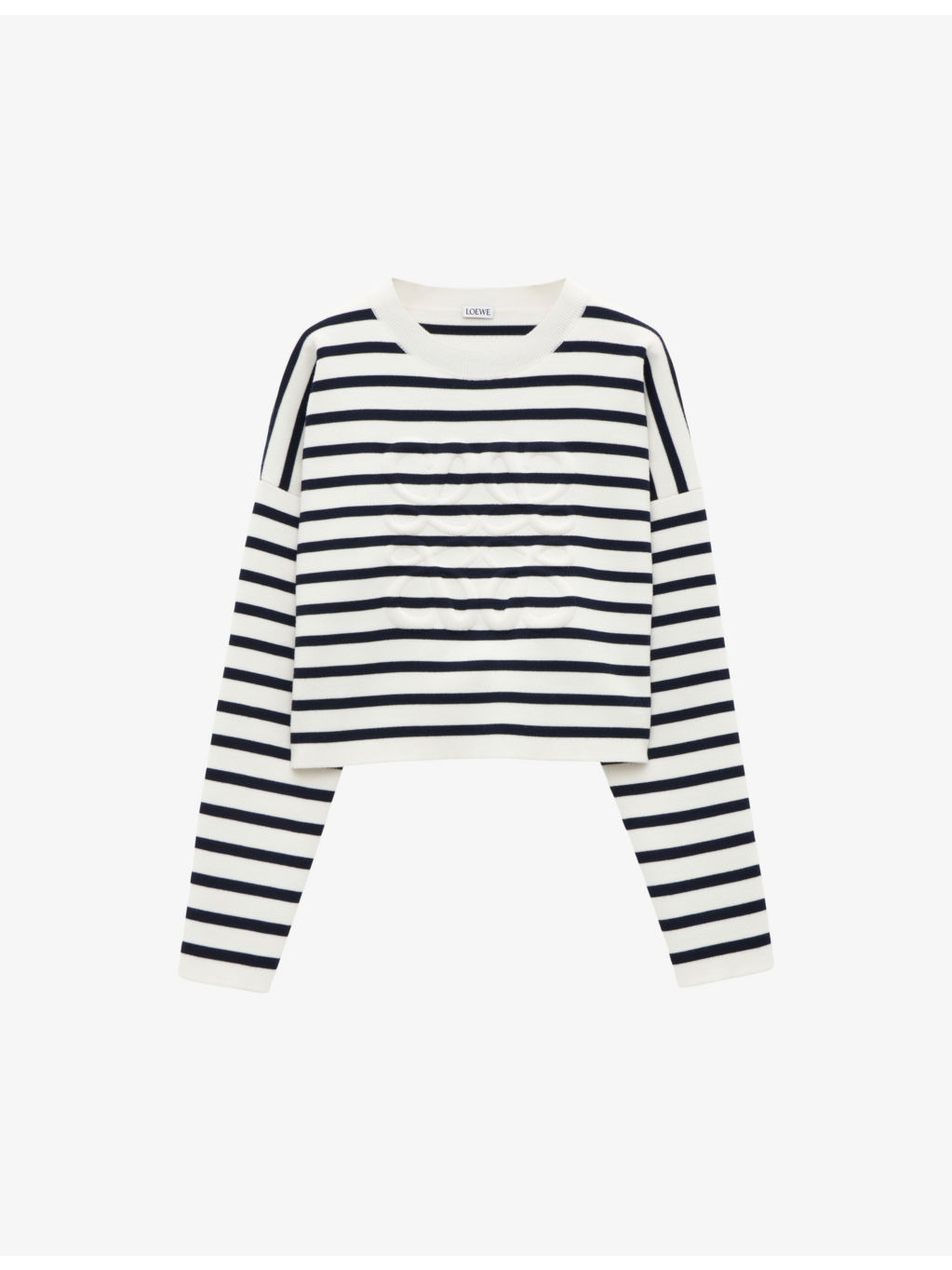 Anagram striped stretch-knitted jumper - 1