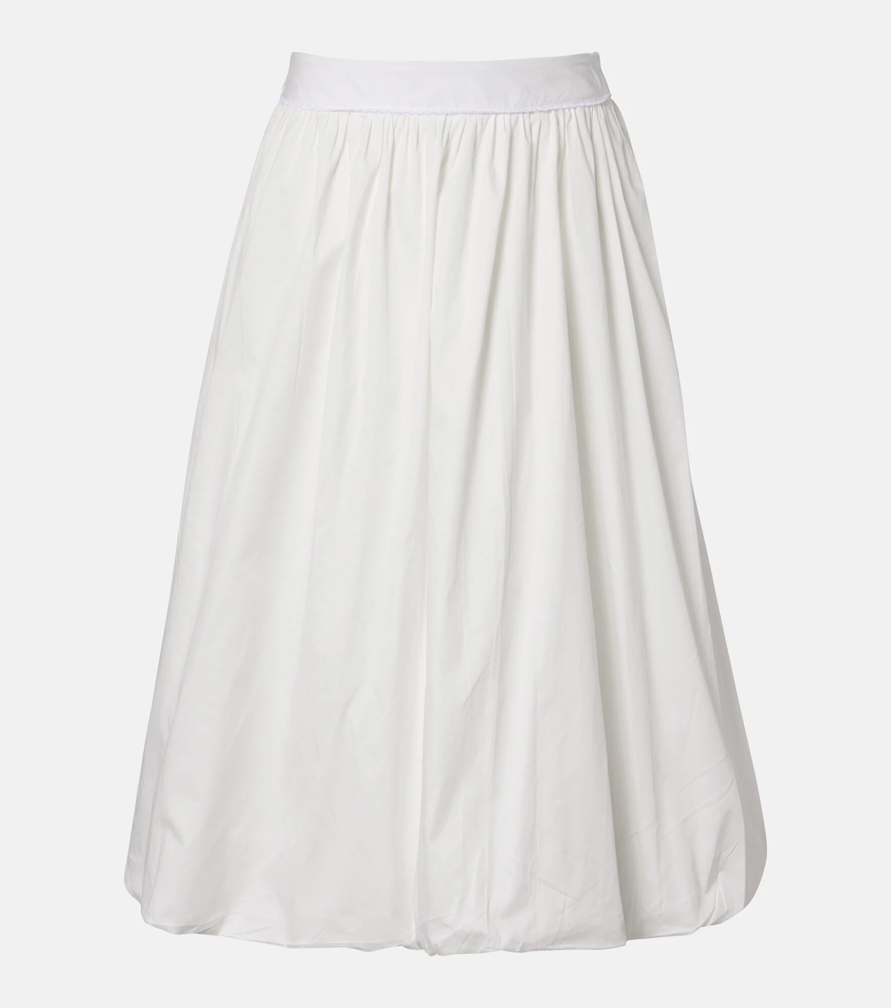 Alba cotton poplin midi skirt - 1