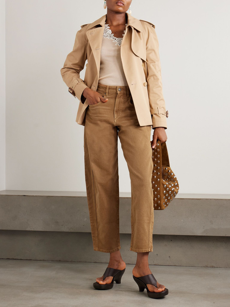 Isabel Marant Oriane mid-rise barrel-leg jeans Brown outlook