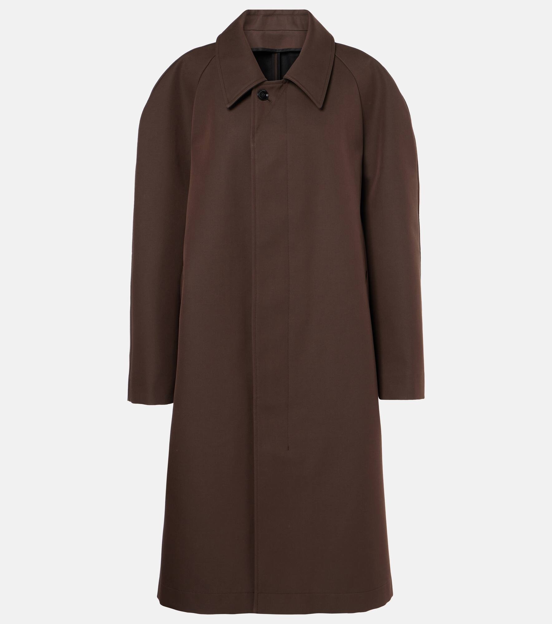 Wool and cotton-blend coat - 1