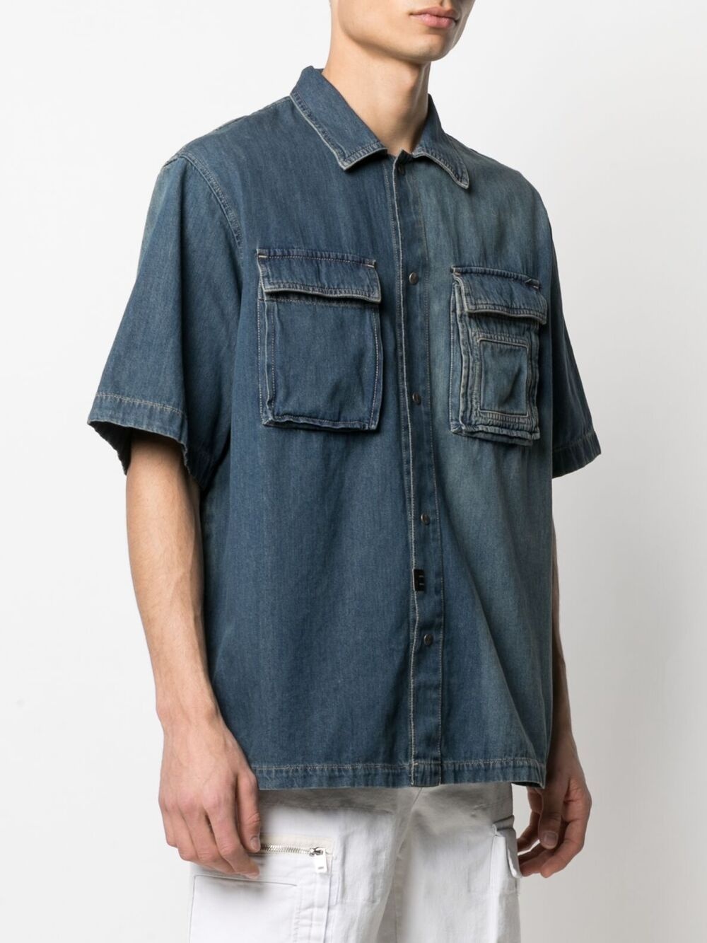 sun-faded denim shirt - 3