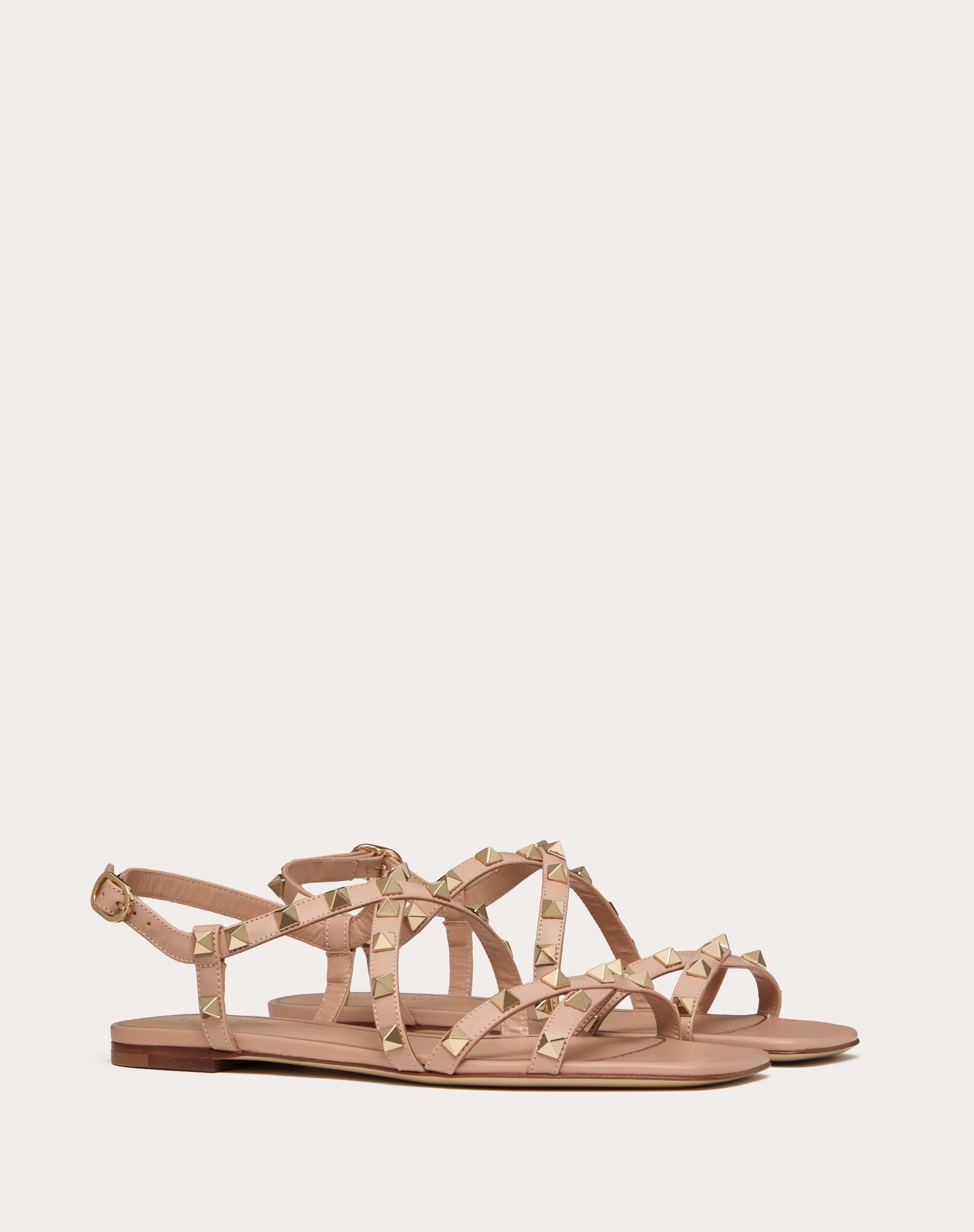 CALFSKIN ROCKSTUD SANDAL WITH STRAPS - 2