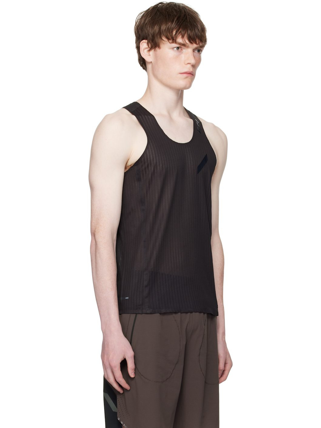Black Lightweight SPACE3D Race Tank Top - 2