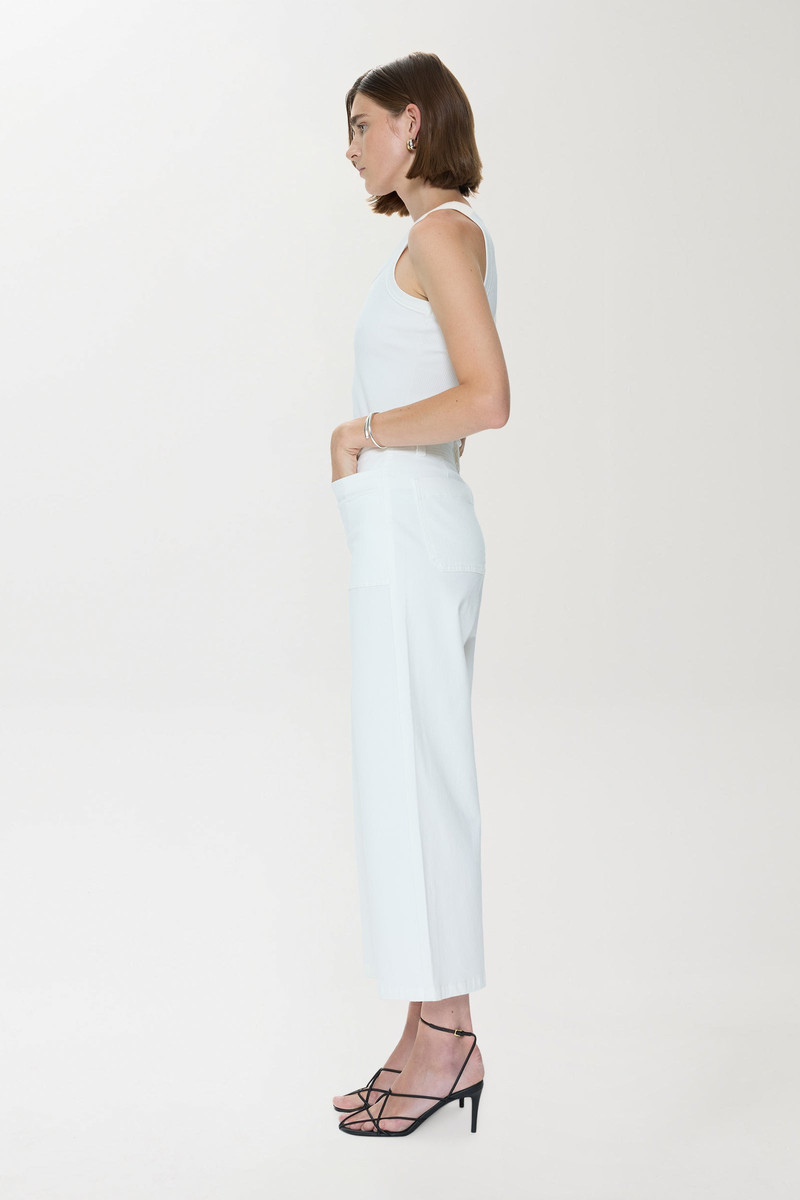 ZOOEY PATCH POCKET UTILITY PANT - LE BLANC 3