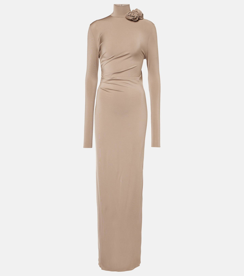 Floral-appliqué gown - 1