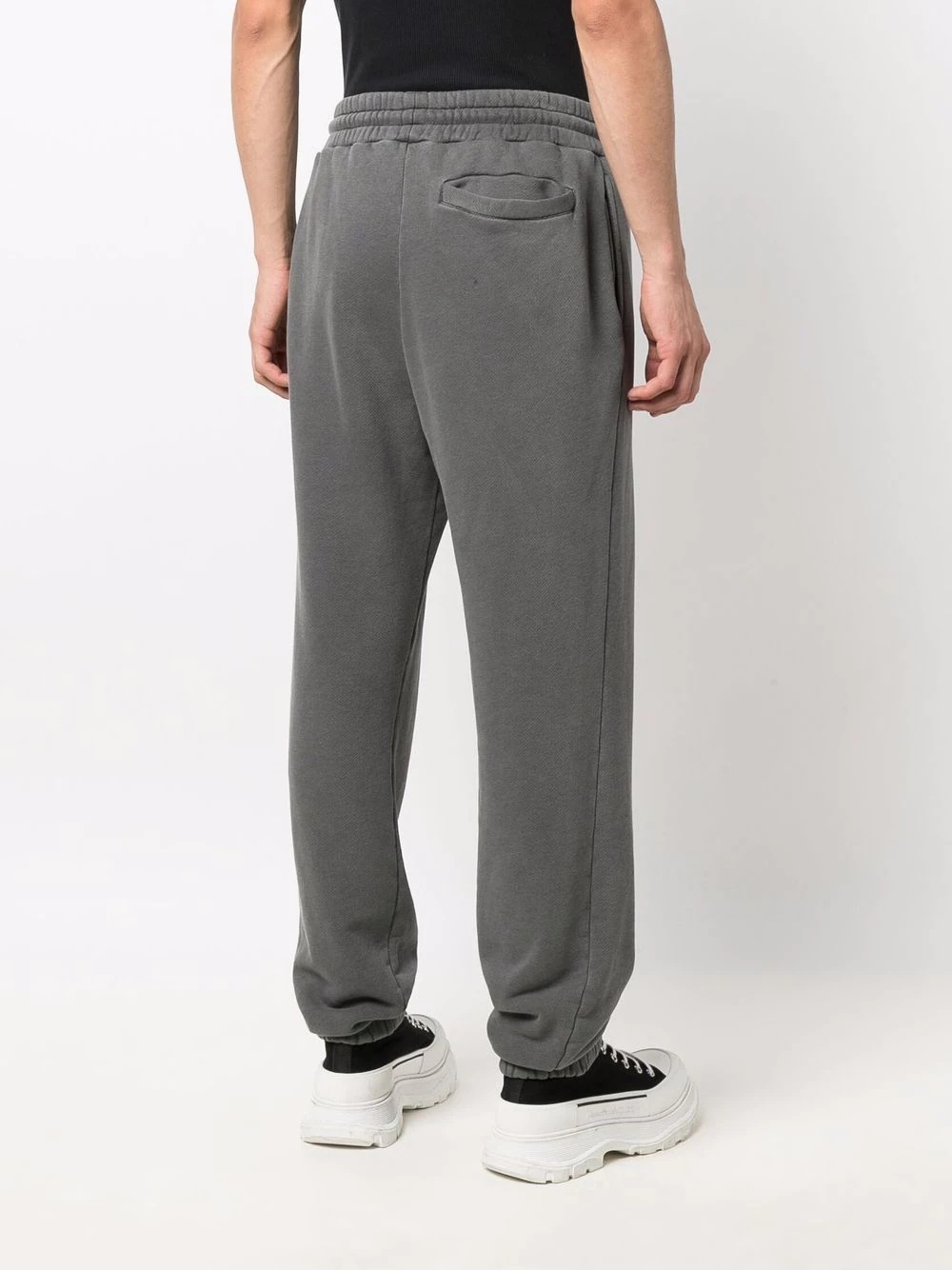 curved logo track pants - 4