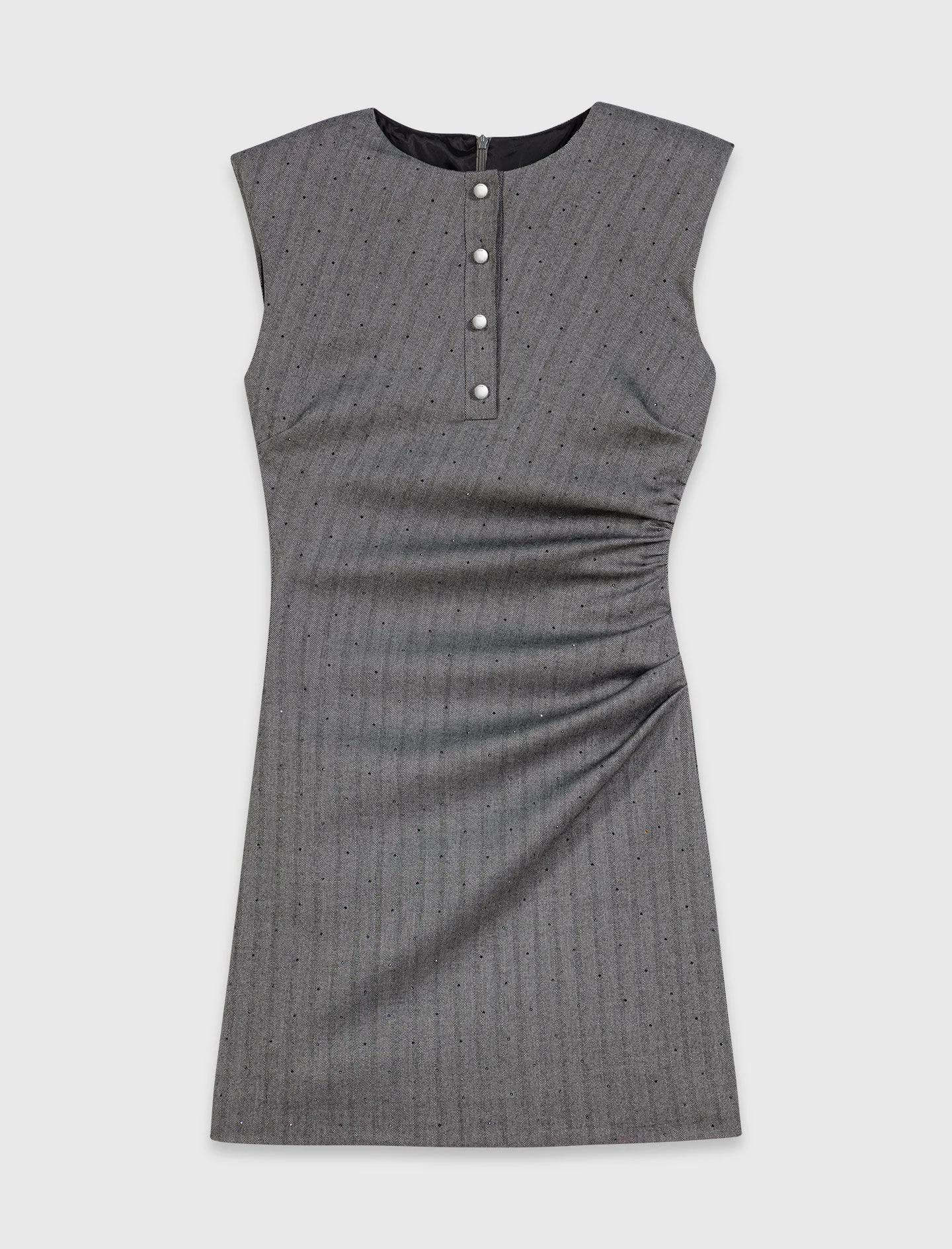 Short rhinestone tailored dress - 1