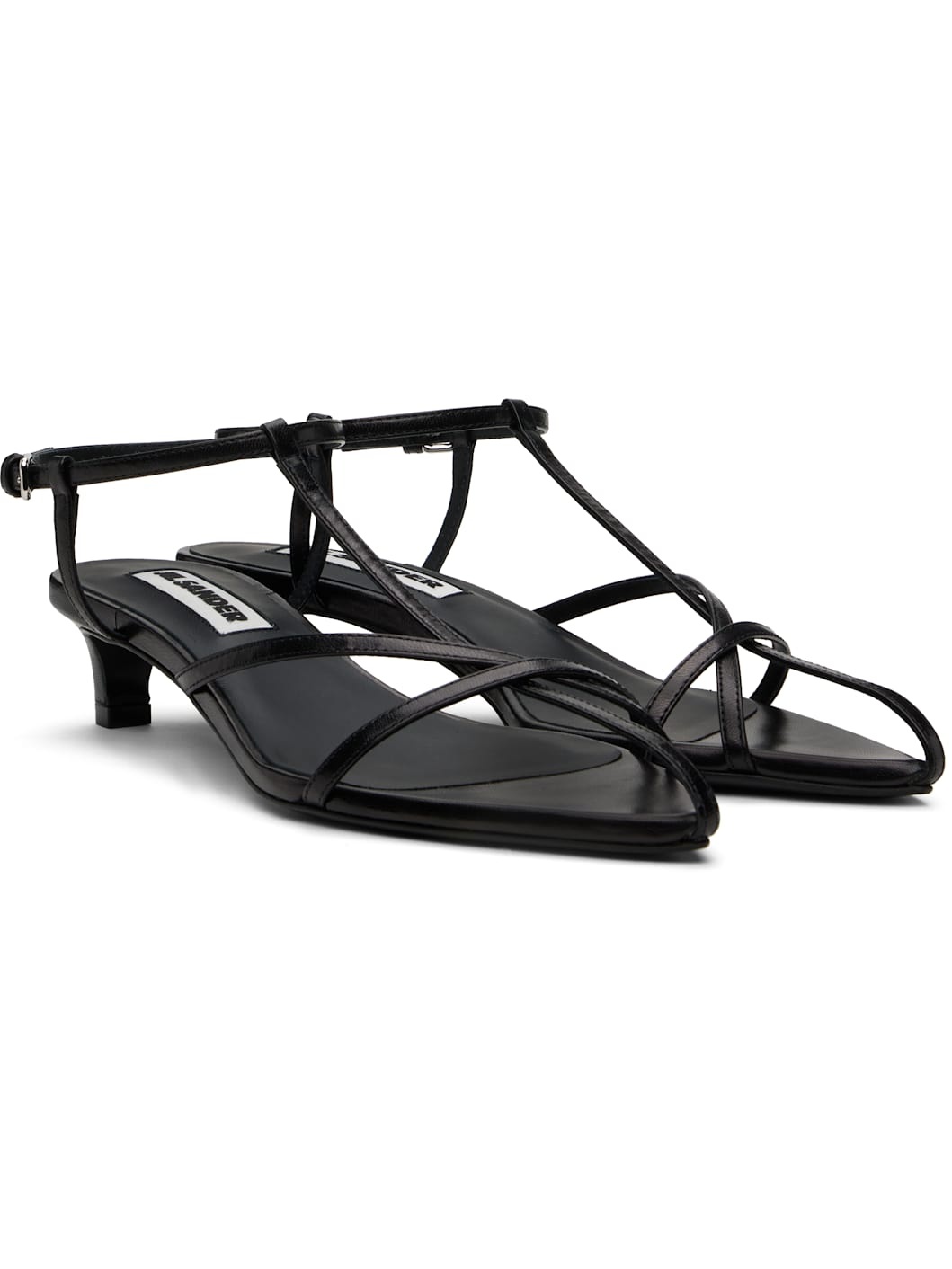 Black High Heeled Sandals - 4
