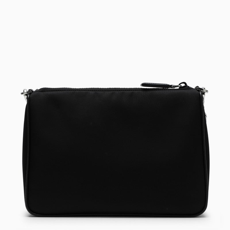 Prada Black Cross-Body Bag In Re-Nylon And Saffiano Leather Men - 4