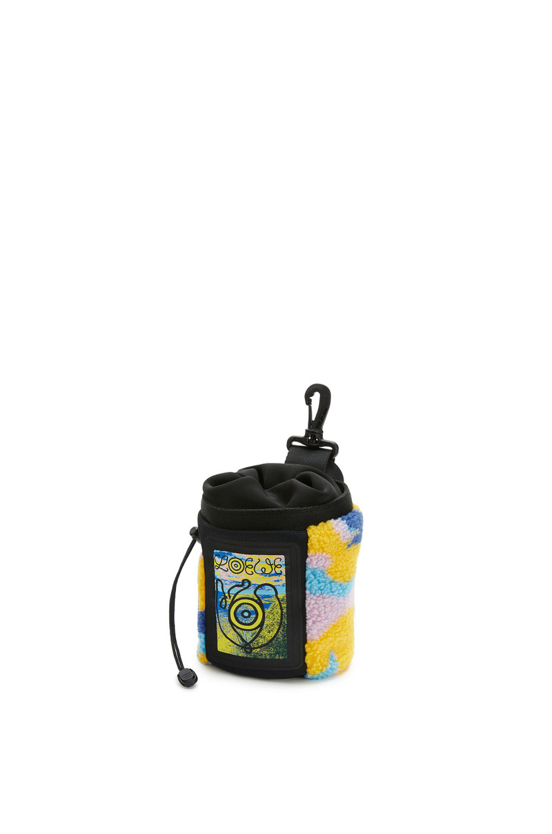 Chalk bag in camo fleece and canvas 1