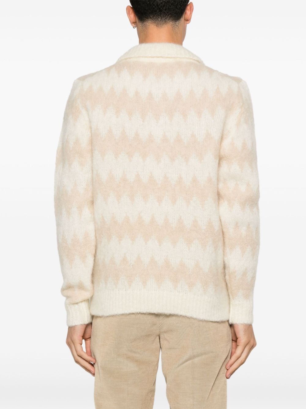 zigzag polo sweater - 3