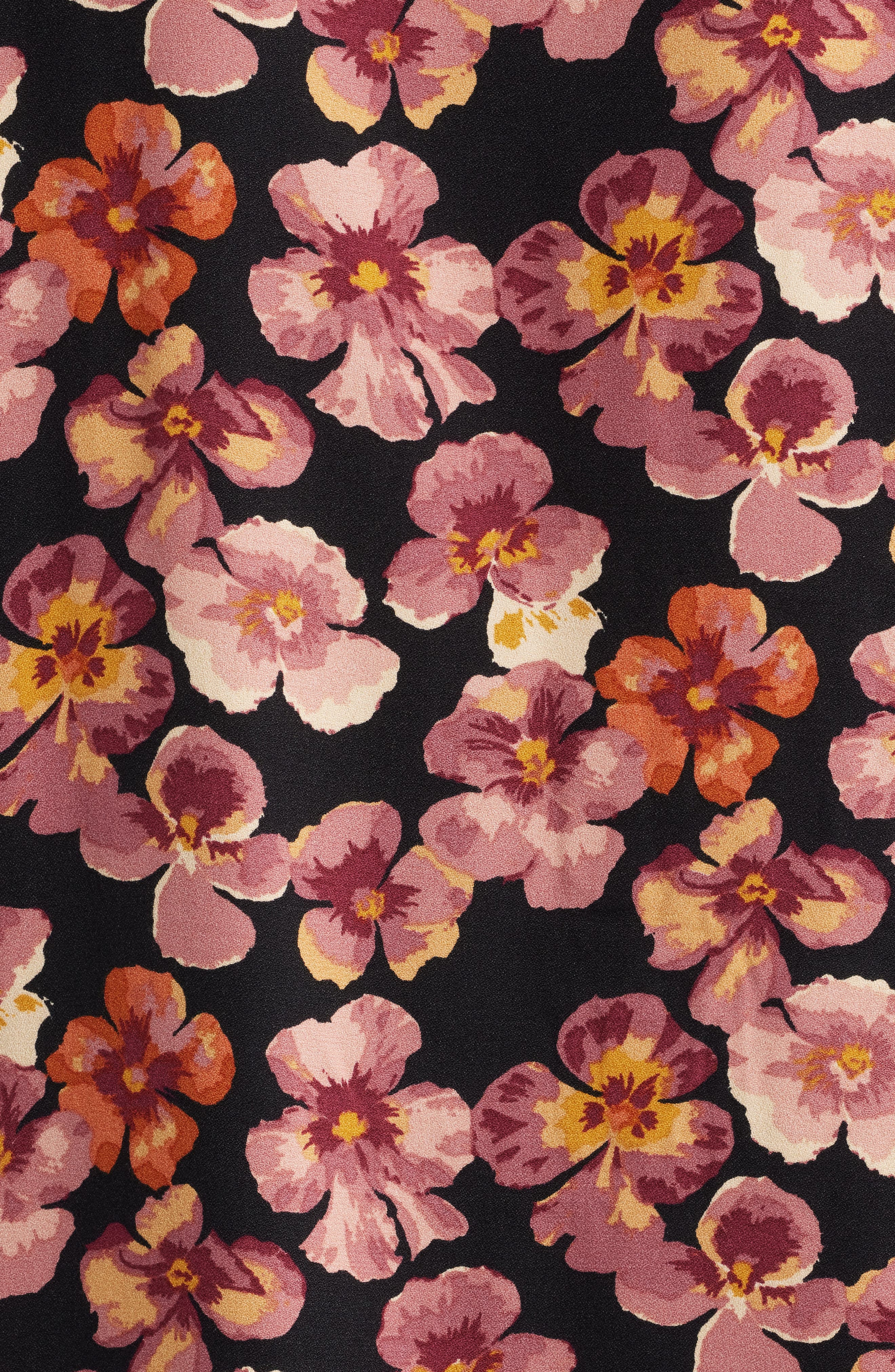 Reformation Joelle Floral Tie Neck Button-Up Top in Pansy at Nordstrom - 6
