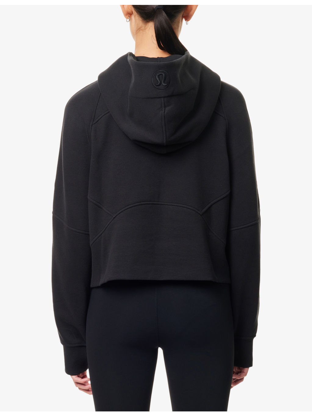 Scuba Oversized Half-Zip Cotton-Blend Hoody - 4