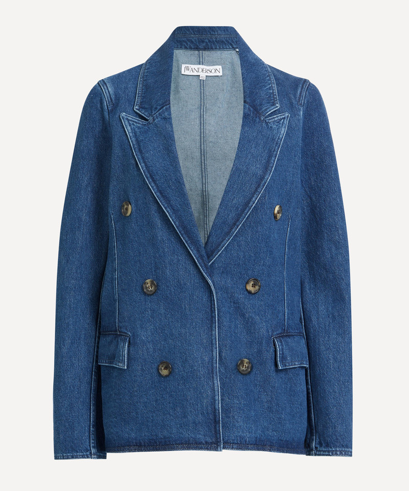 Tailored Denim Logo Patch Jacket - 1