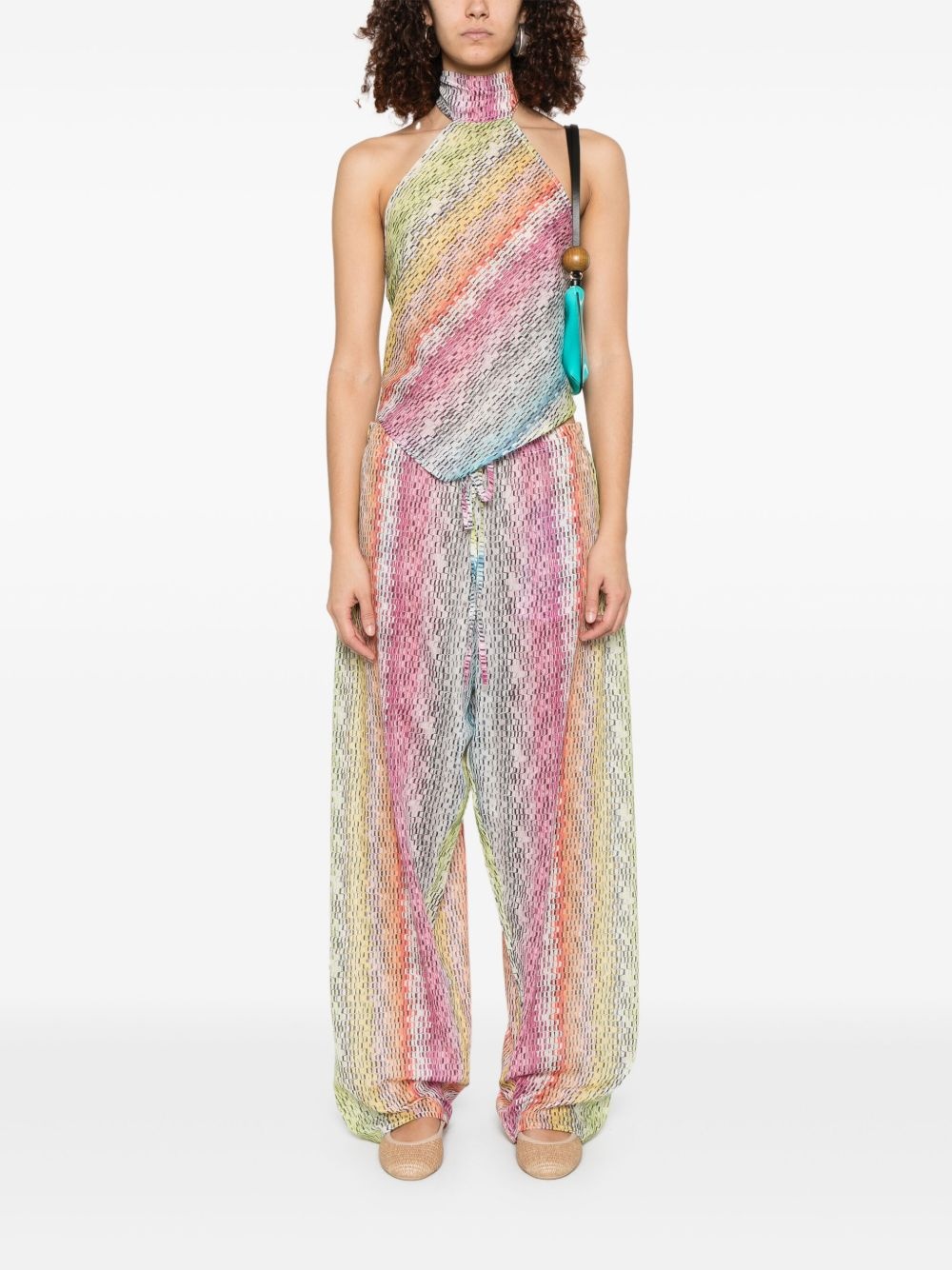 microwave-print trousers - 2