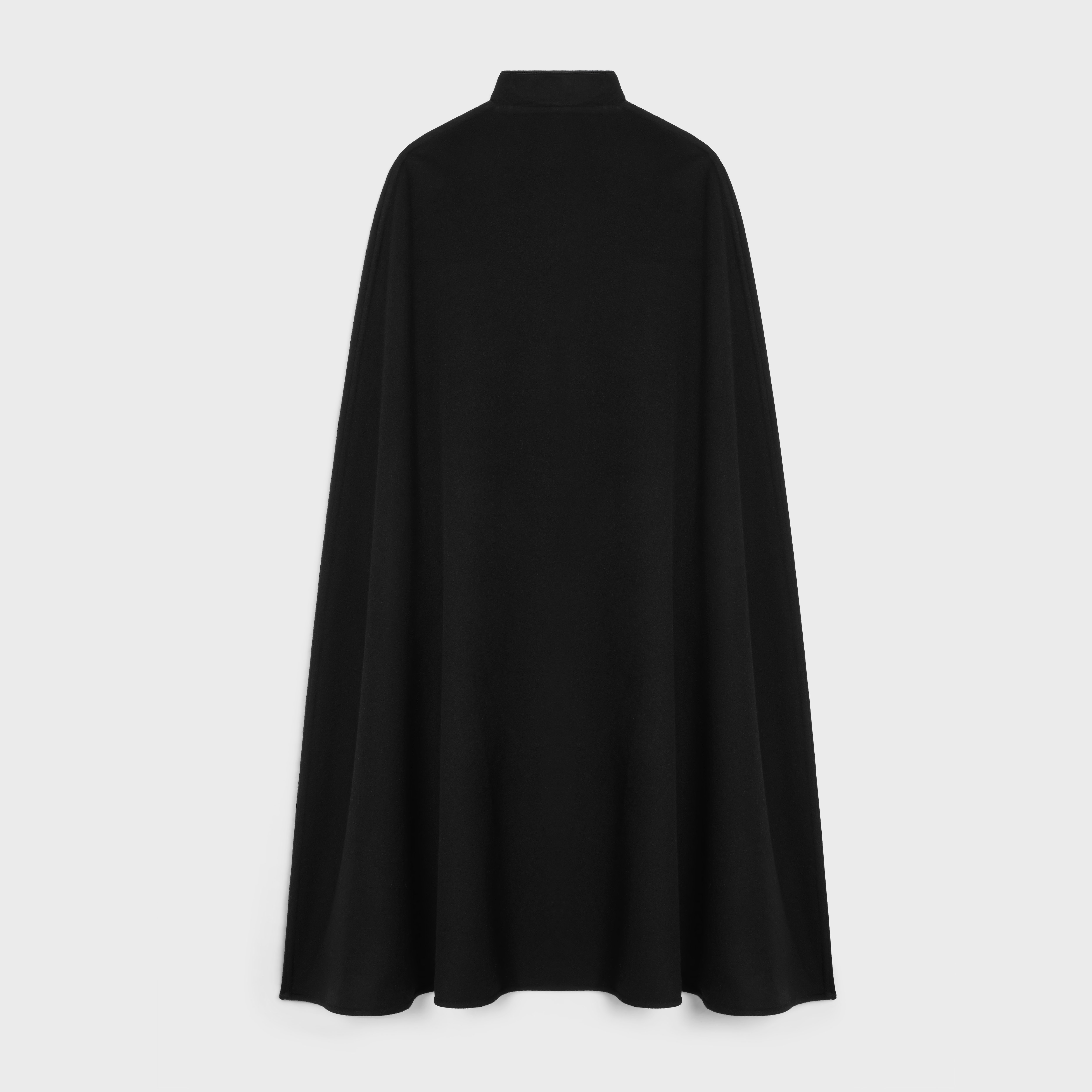 high-collar cape in double face cashmere - 2