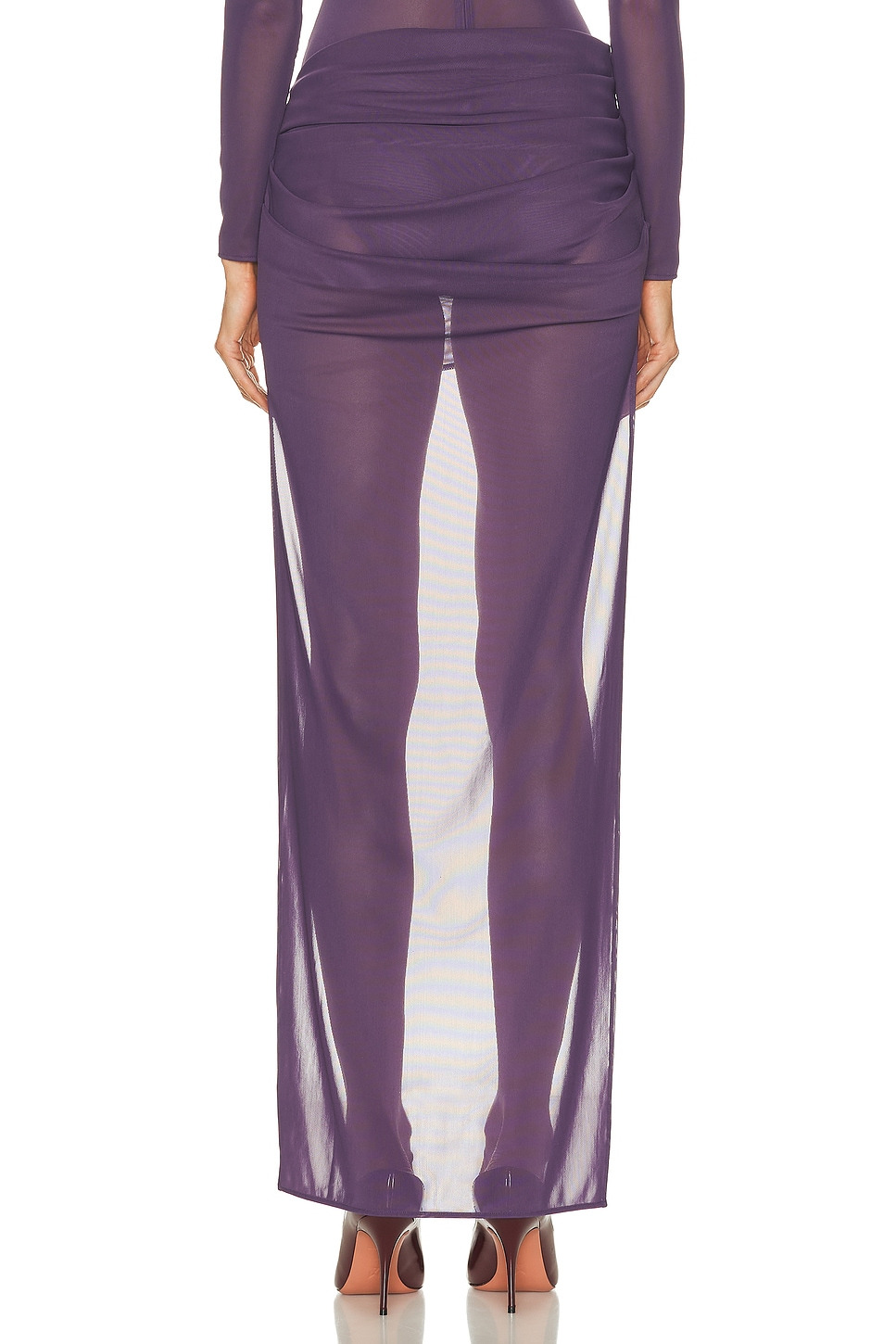 Asymmetrical Tucked Mini Skirt - 4