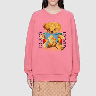 GUCCI (WMNS) Gucci Animal Print Round Neck Long Sleeve Sweater For Pink 489677-X9N17-5681 outlook
