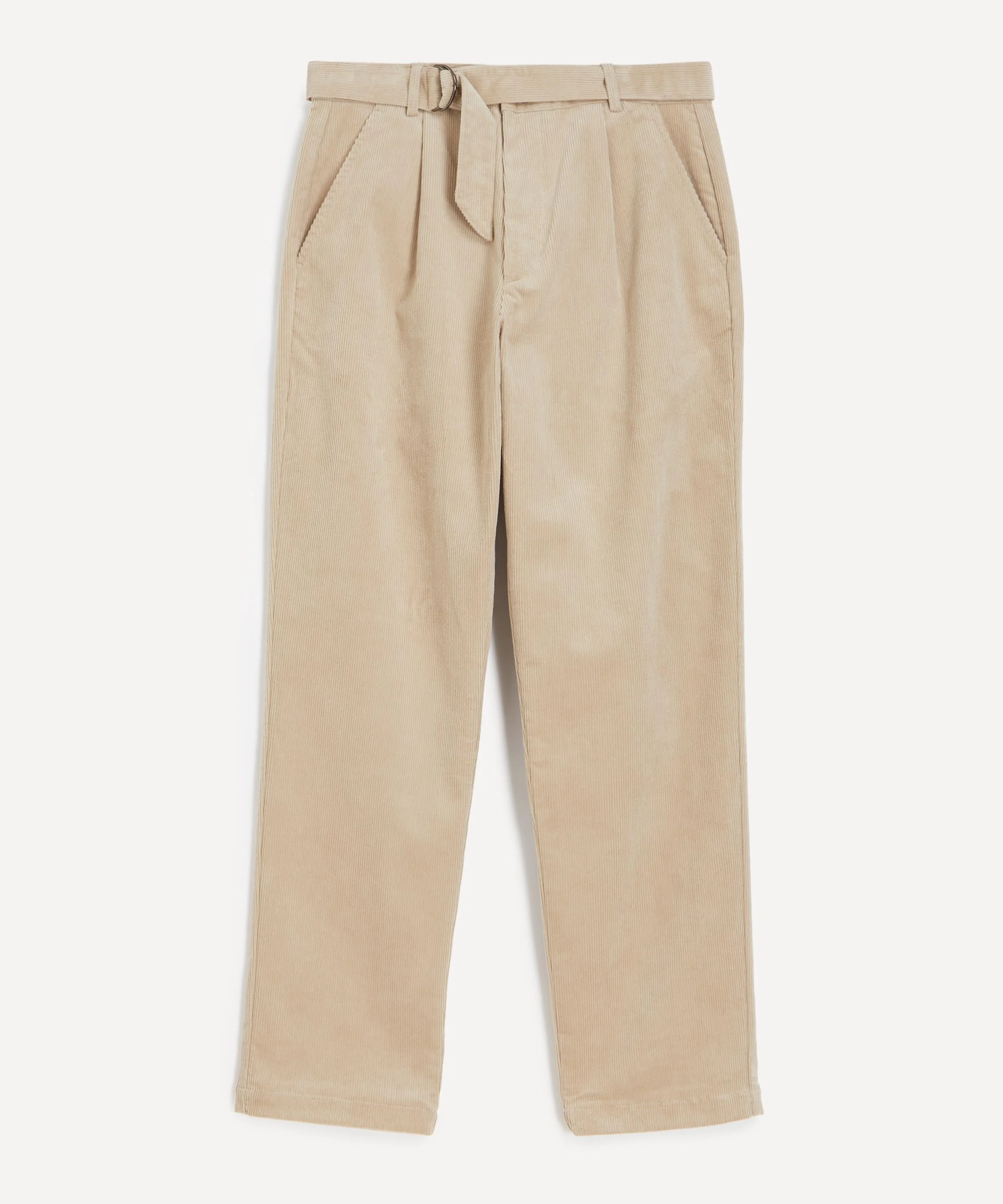 Belted Sibley Cord Beige Trousers - 1