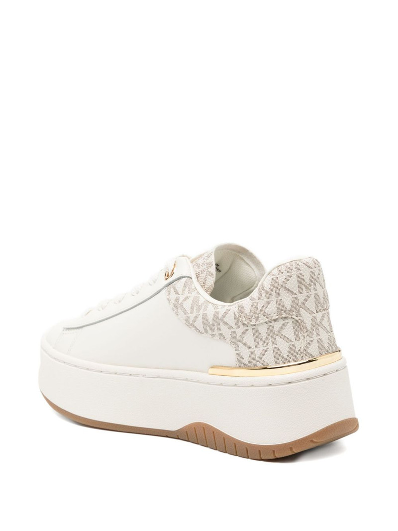 Dottie leather and signature logo trainers 3