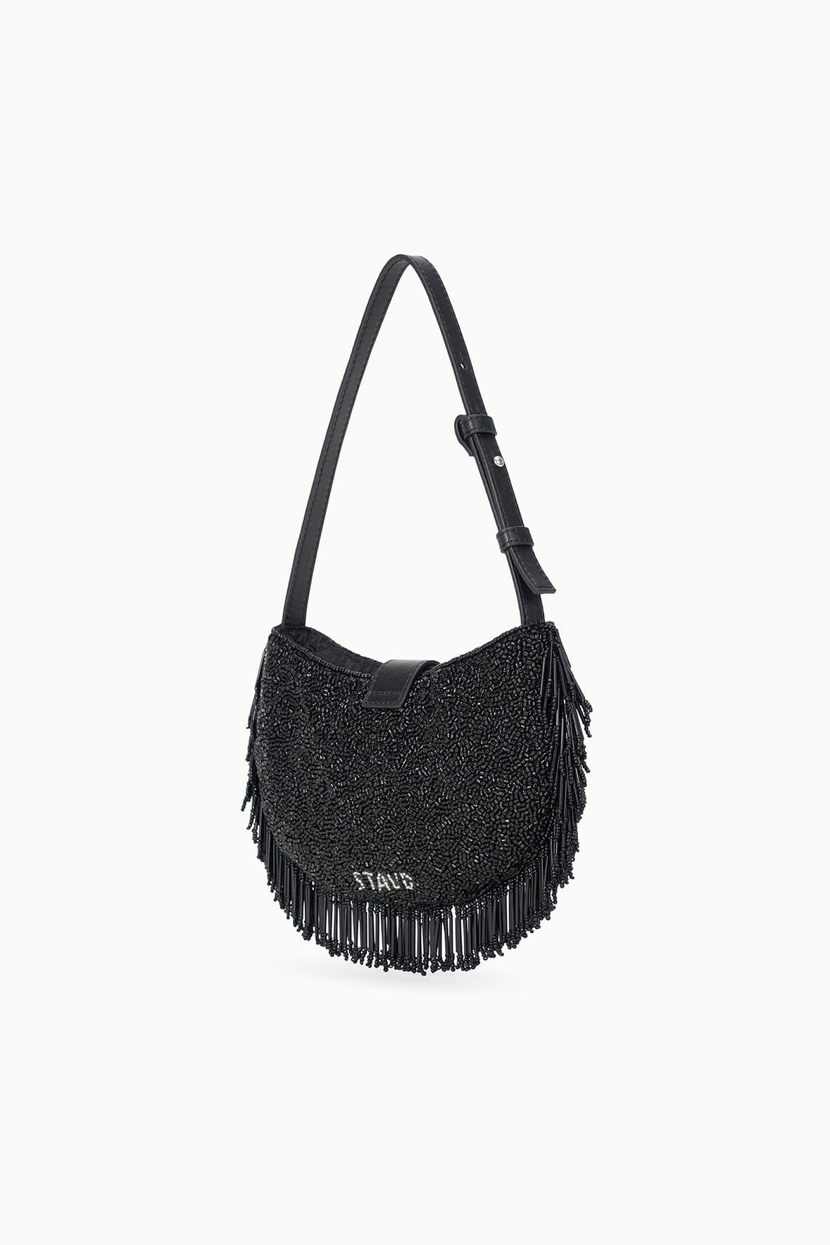 STAUD ALANA BAG BLACK FRINGE - 3