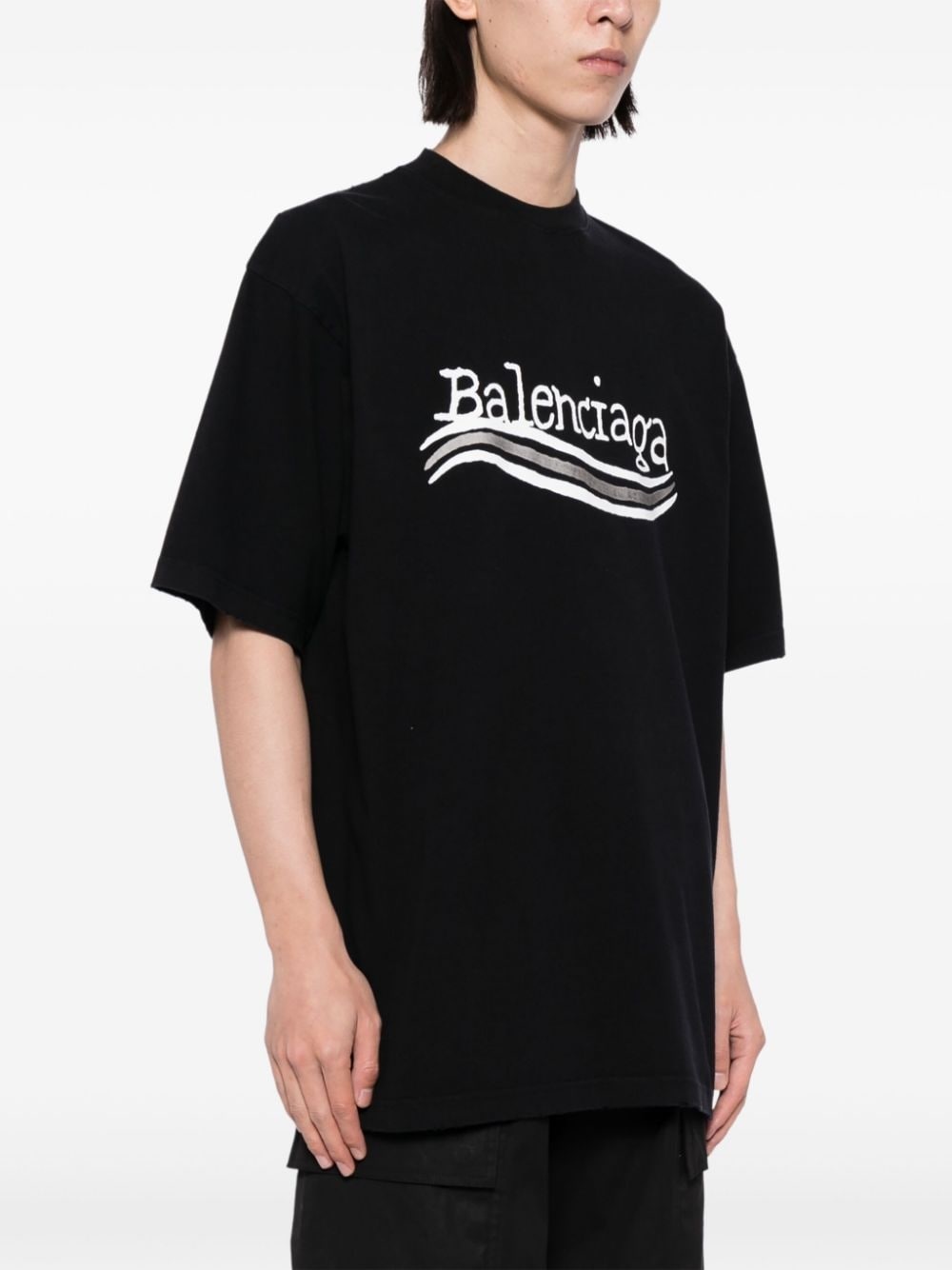 BALENCIAGA logo-print cotton T-shirt | REVERSIBLE