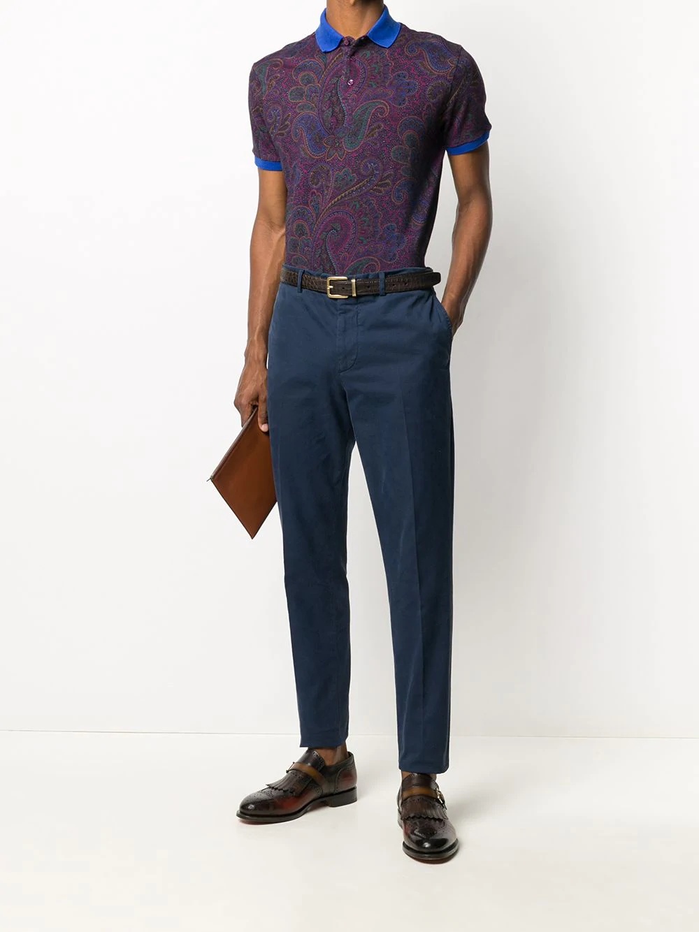 paisley-print polo shirt - 2