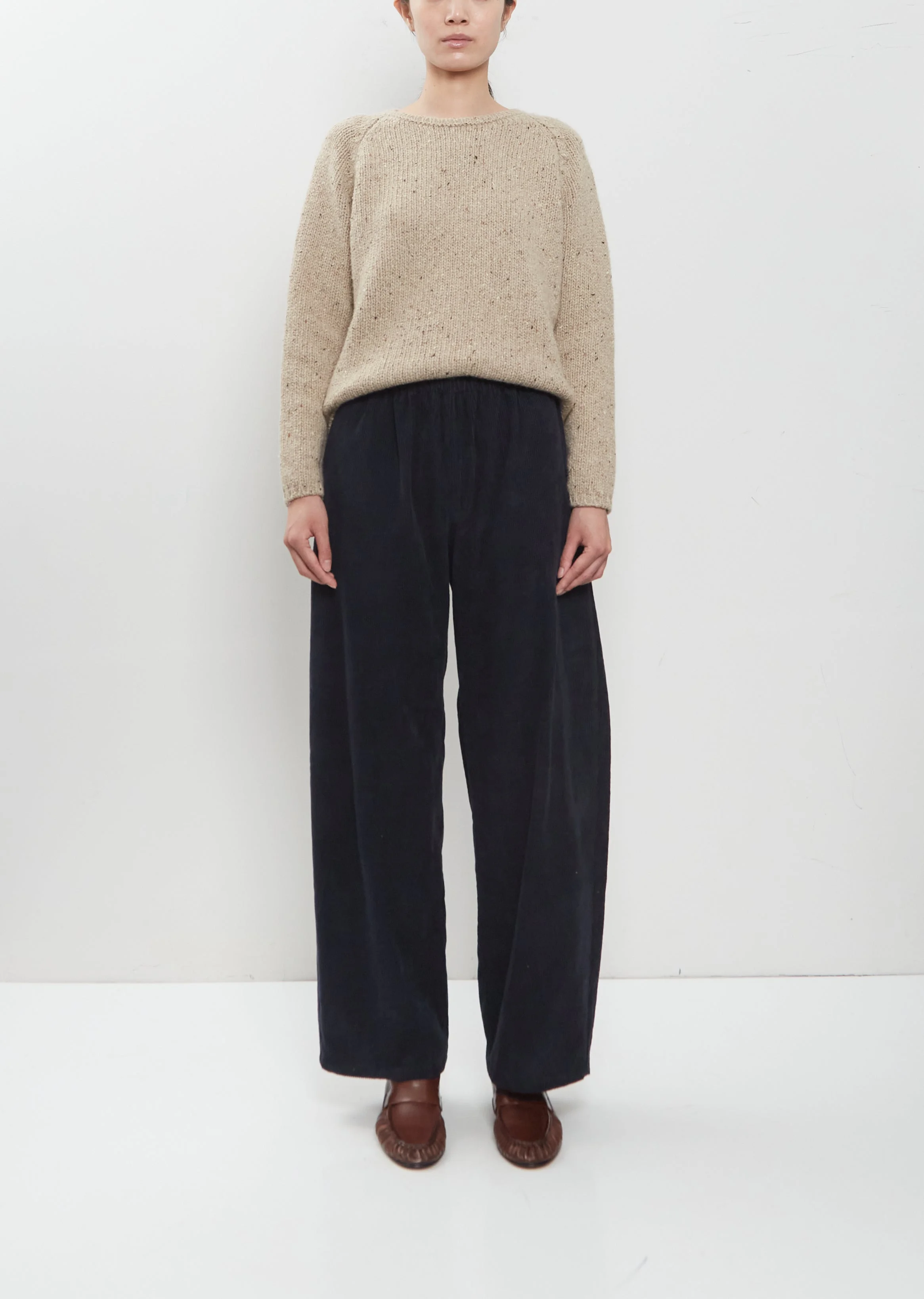 Cotton Corduroy Straight Pants - 1