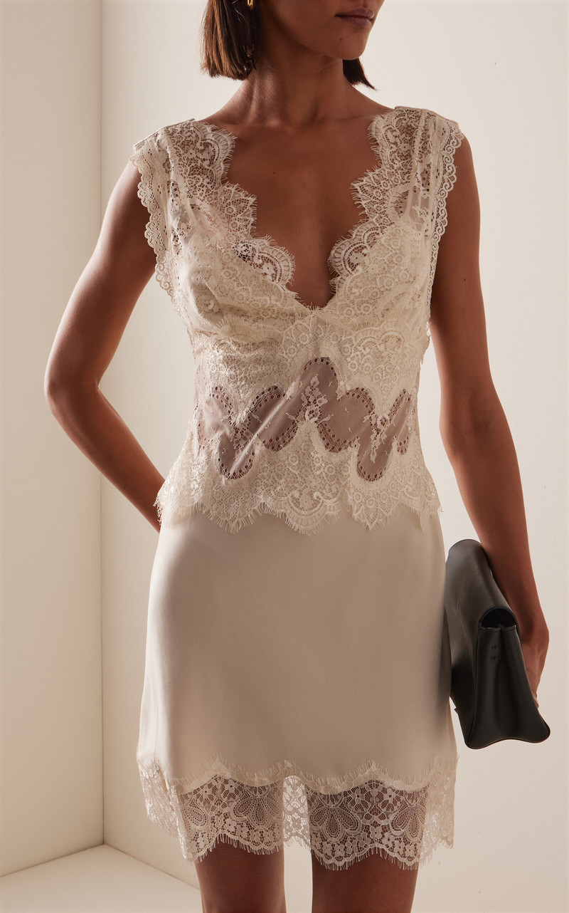 Visions Lace Mini Dress ivory 3