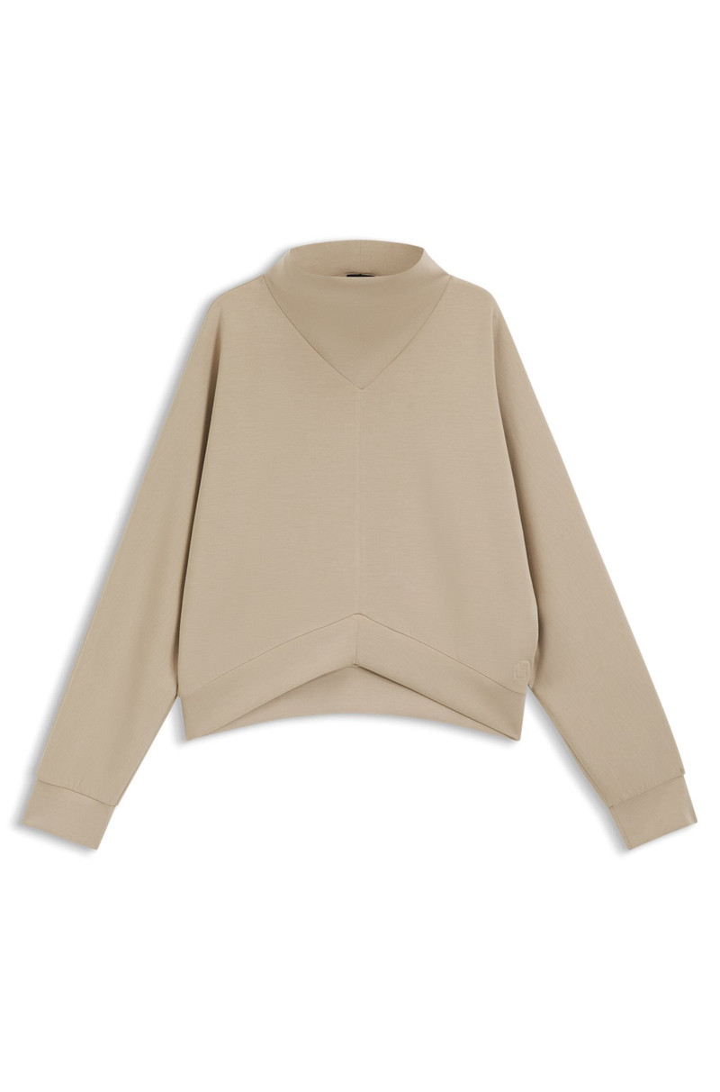 LOOSE-FIT SWEATSHIRT WITH DRAPED FUNNEL NECK 1