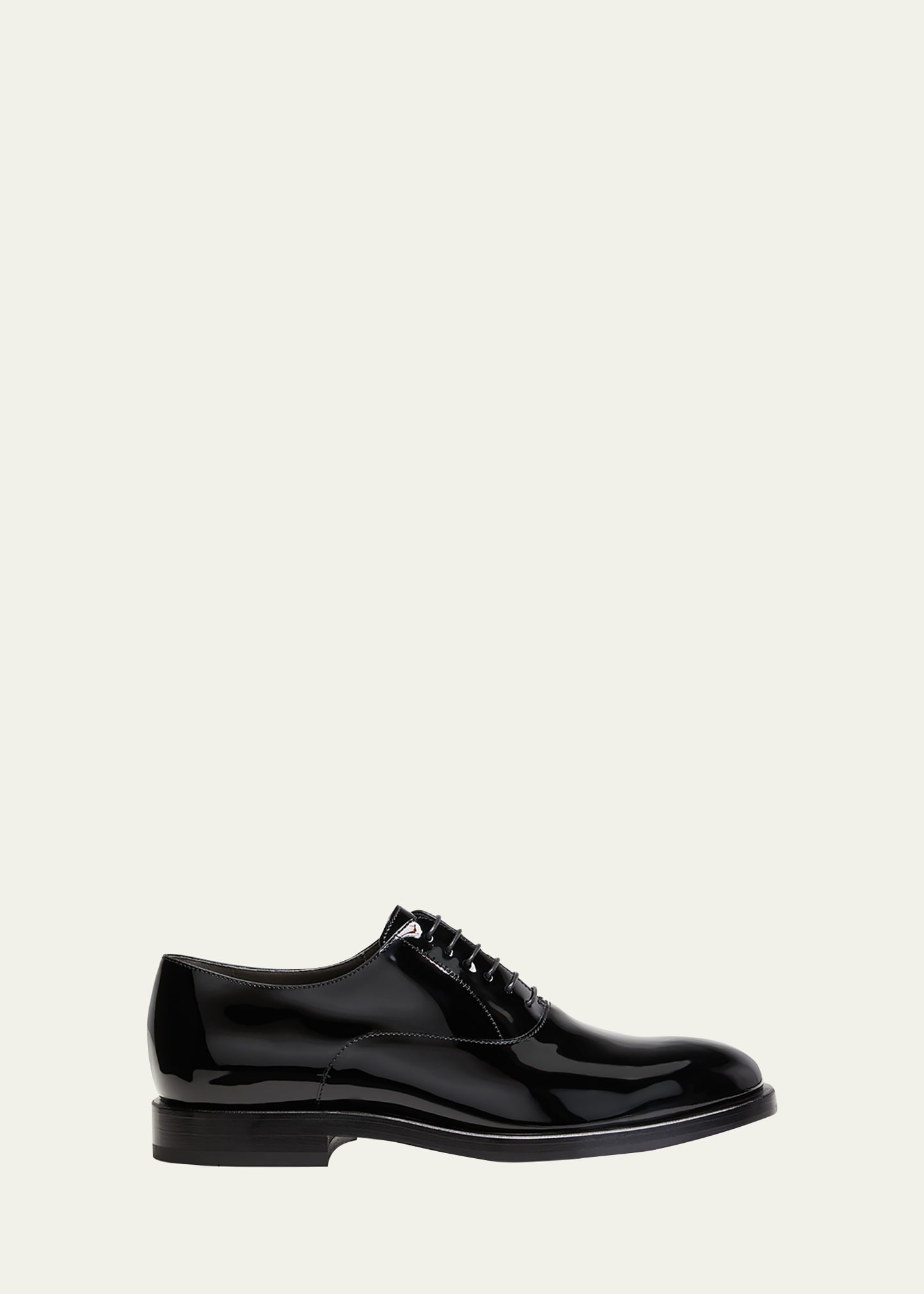 Men's Patent Leather Tuxedo Oxford Shoes - 1