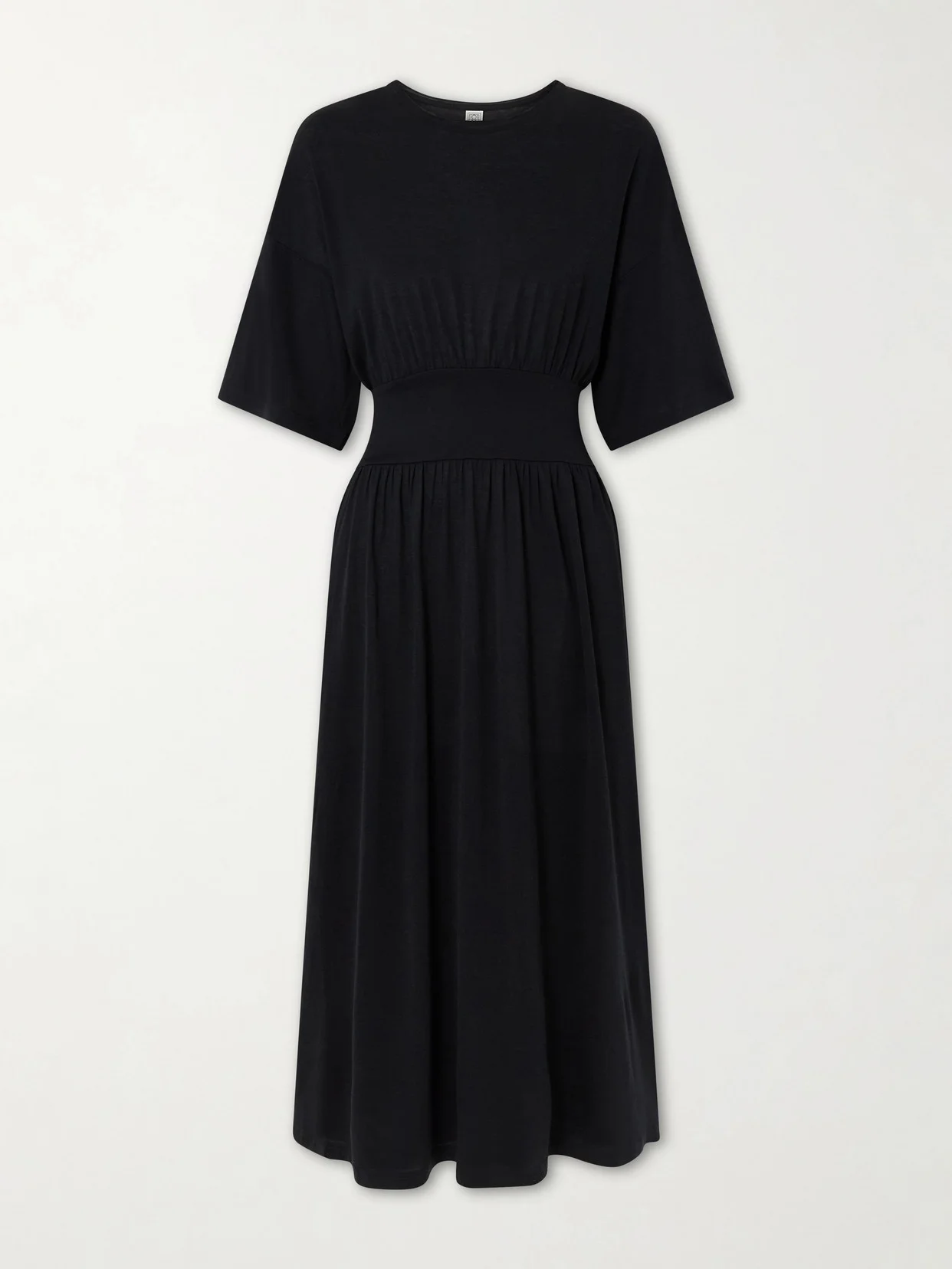 Cotton And Silk-blend Midi Dress - 1