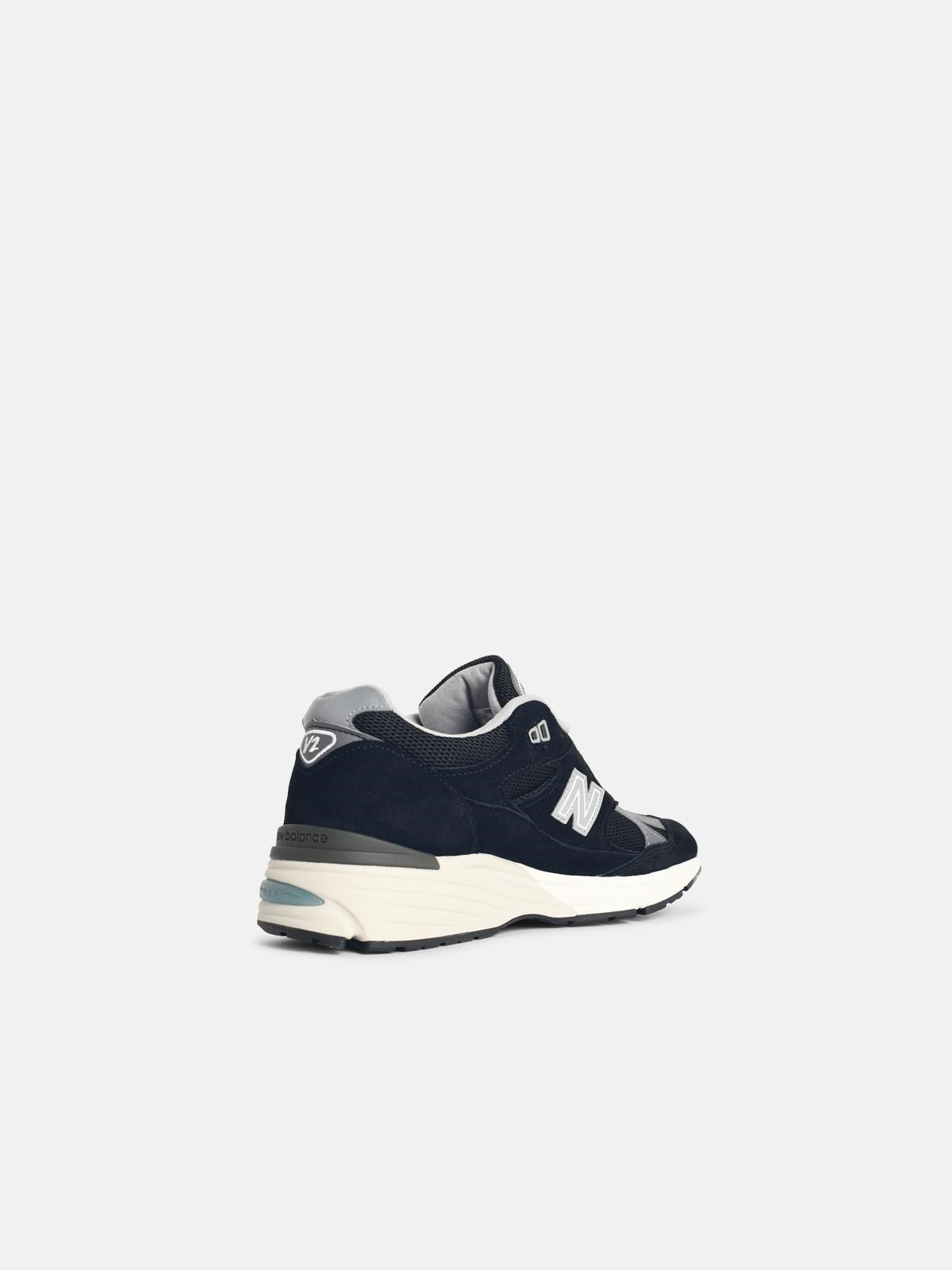 '991V2' BLACK FABRIC BLEND SNEAKERS - 3