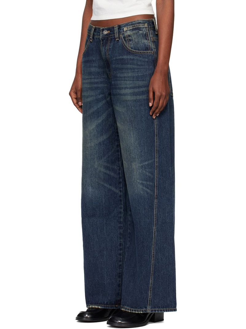 Tonywack Blue Oversized Wide-Leg Denim Jeans outlook