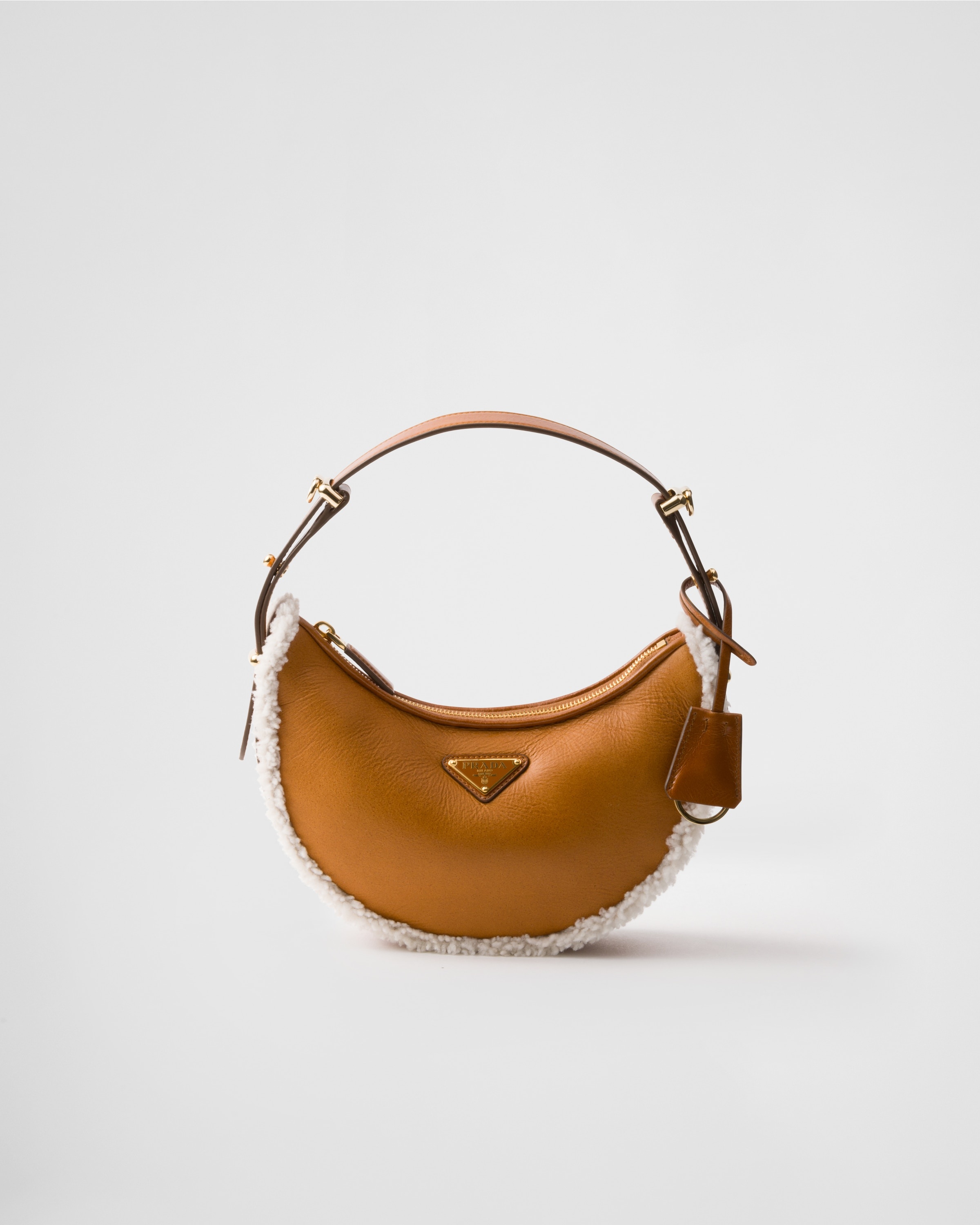 Prada Arqué small shearling shoulder bag - 1