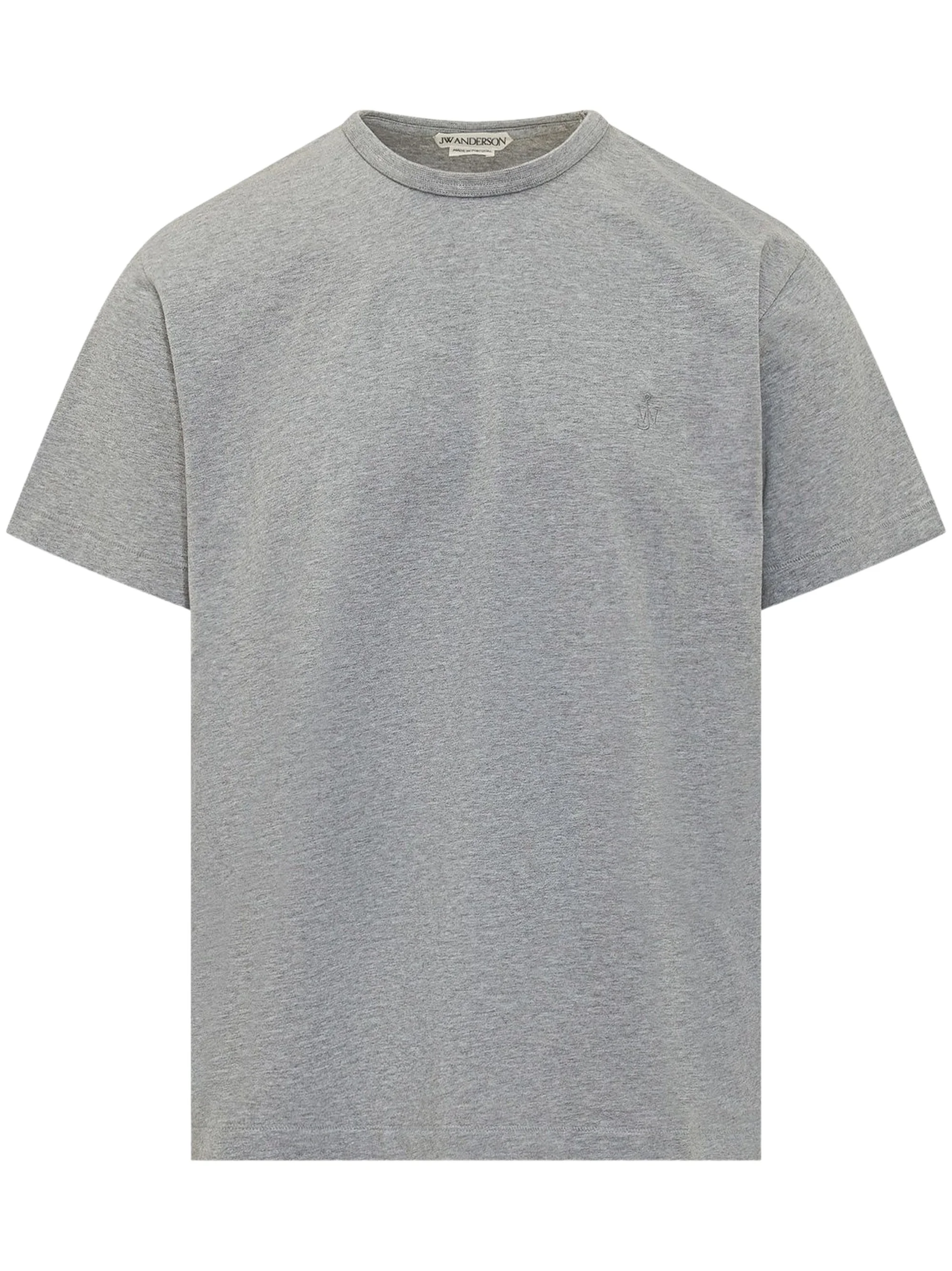 Crew-neck T-shirt with embroidered logo - 1