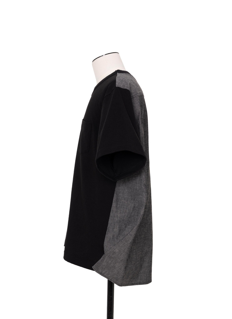 Light Weight Denim x Cotton Jersey T-Shirt 3