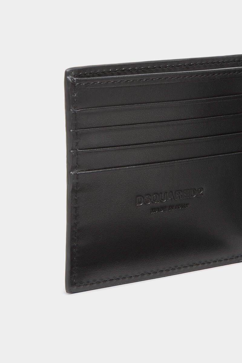 DEEP BLACK LEATHER WALLET - 5
