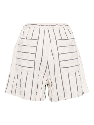 Forme D'Expression crinkled striped shorts outlook