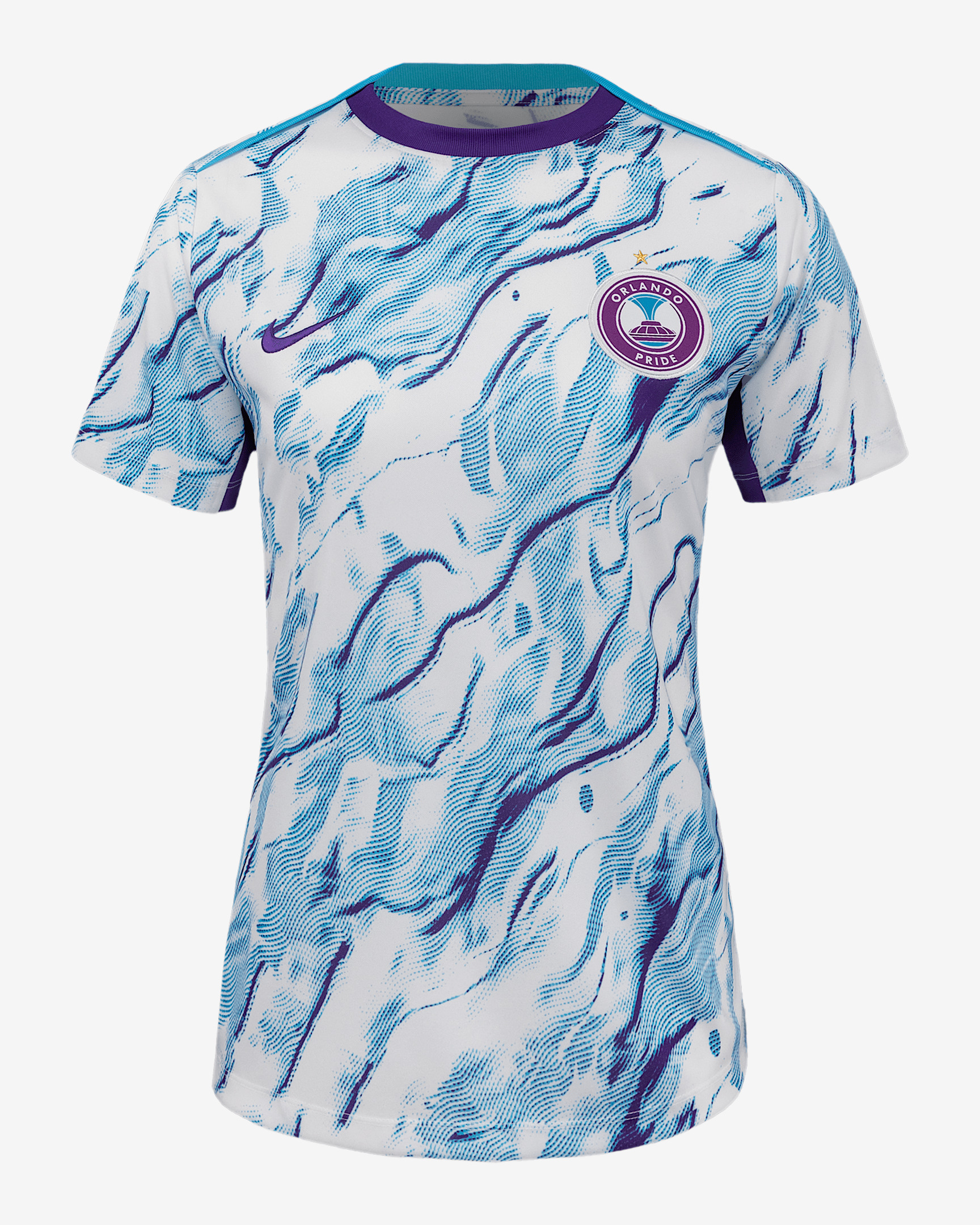 Orlando Pride 2025 Women's Nike NWSL Short-Sleeve Pre-Match Top - 1
