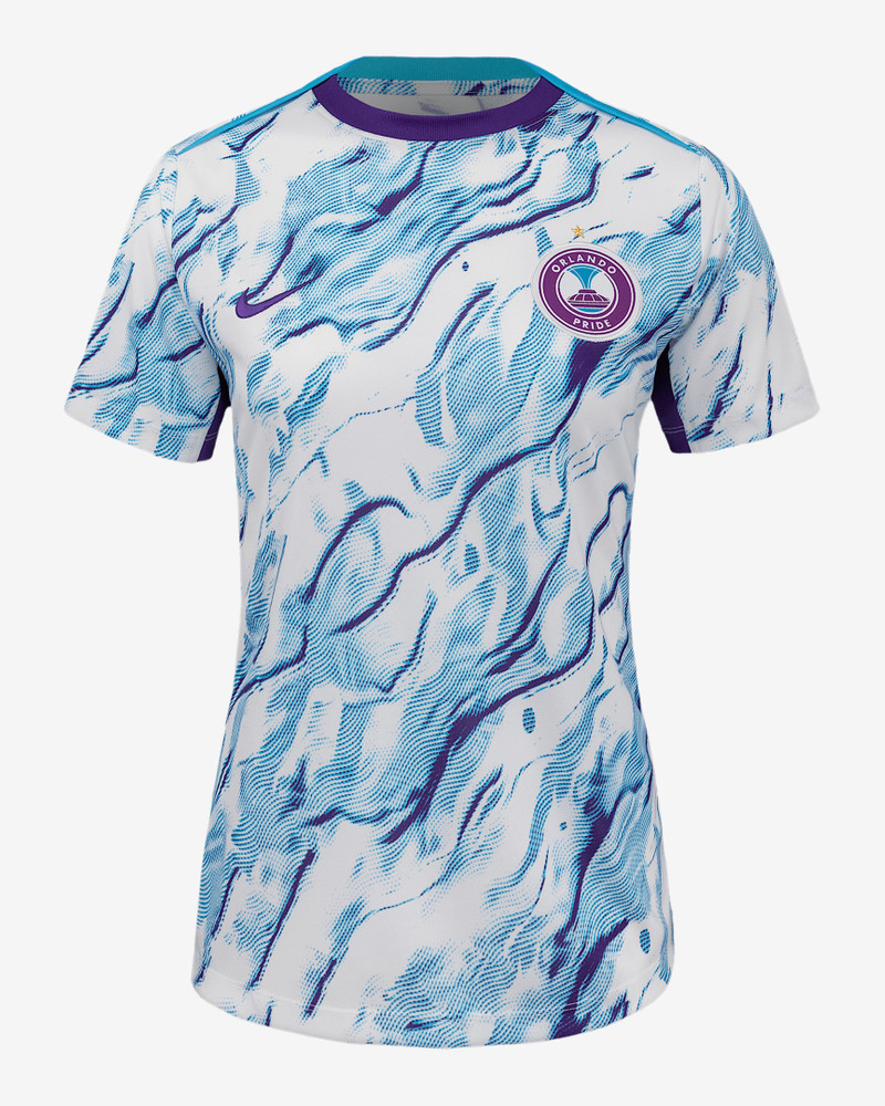 Orlando Pride 2025 Women's Nike NWSL Short-Sleeve Pre-Match Top 1