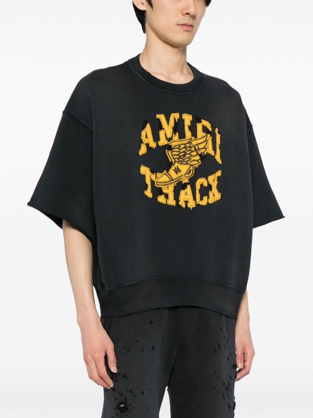 logo-appliquÃ© cotton sweatshirt - 3