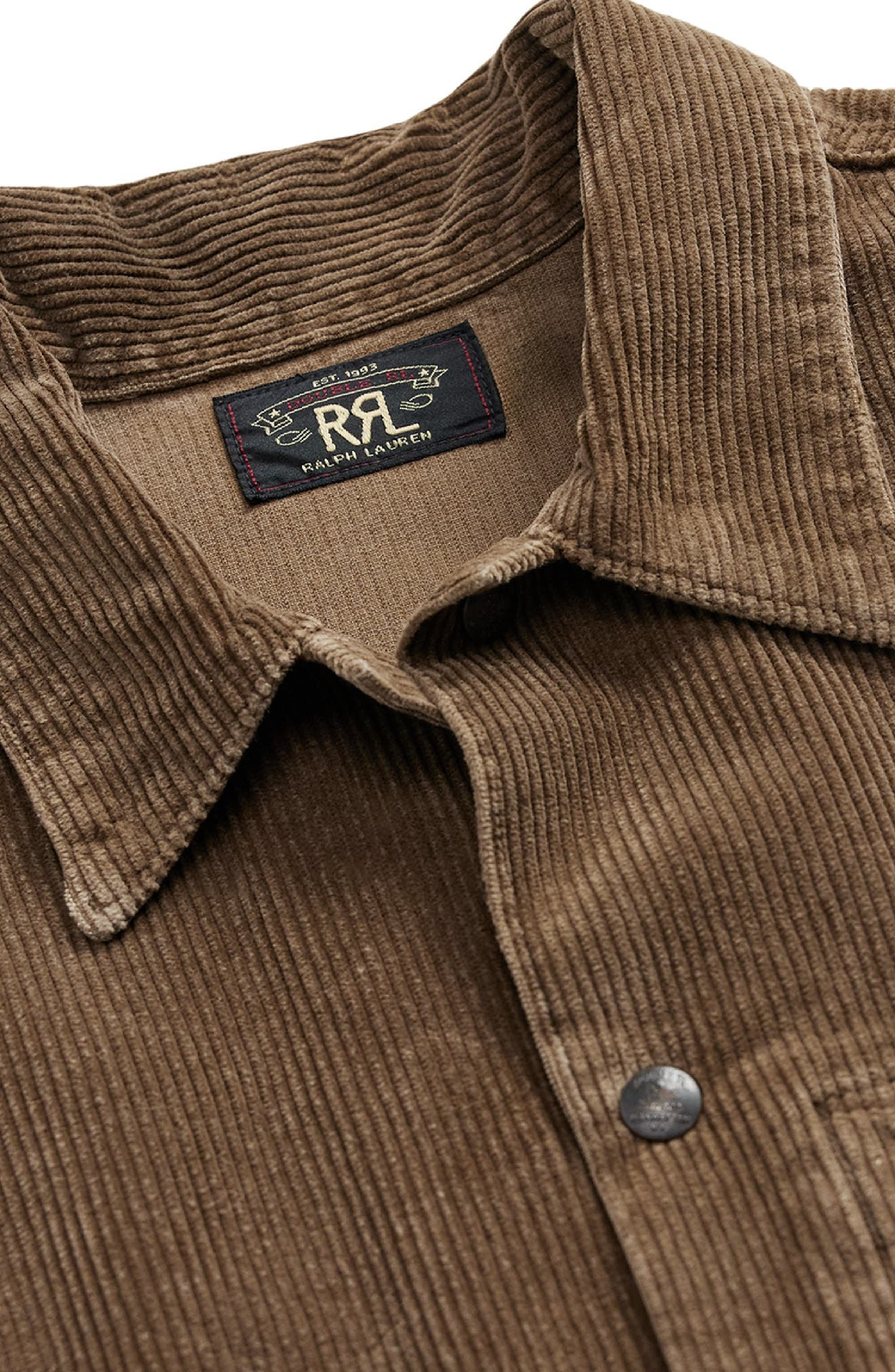 Double RL Rip & Repair Cotton Corduroy Chore Coat in Repaired Brown at Nordstrom - 3
