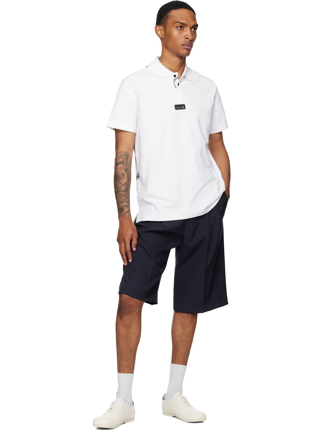White Outline Barocco Polo - 4
