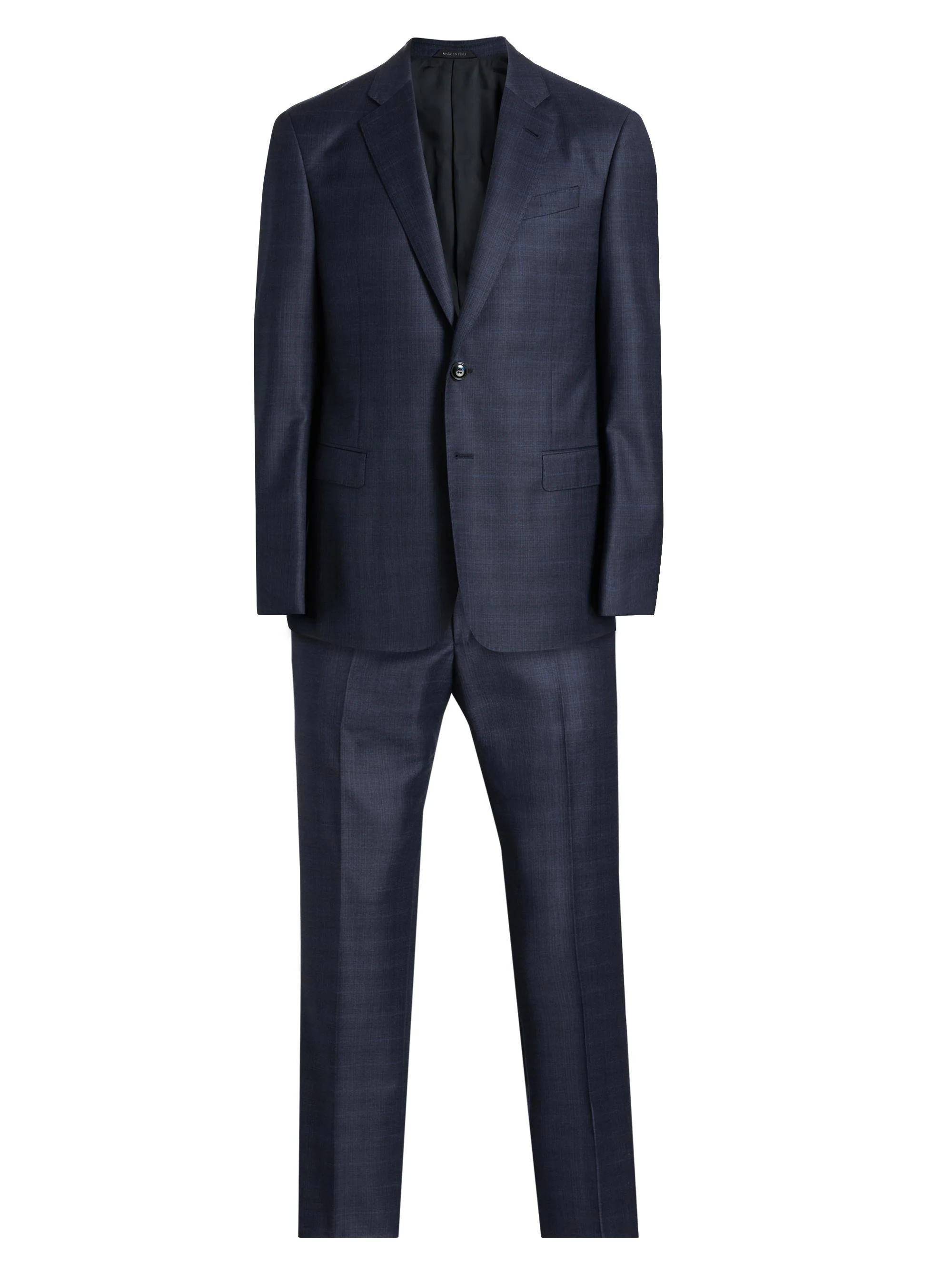 Men's Micro Check Windowpane Suit - Charcoal - 1