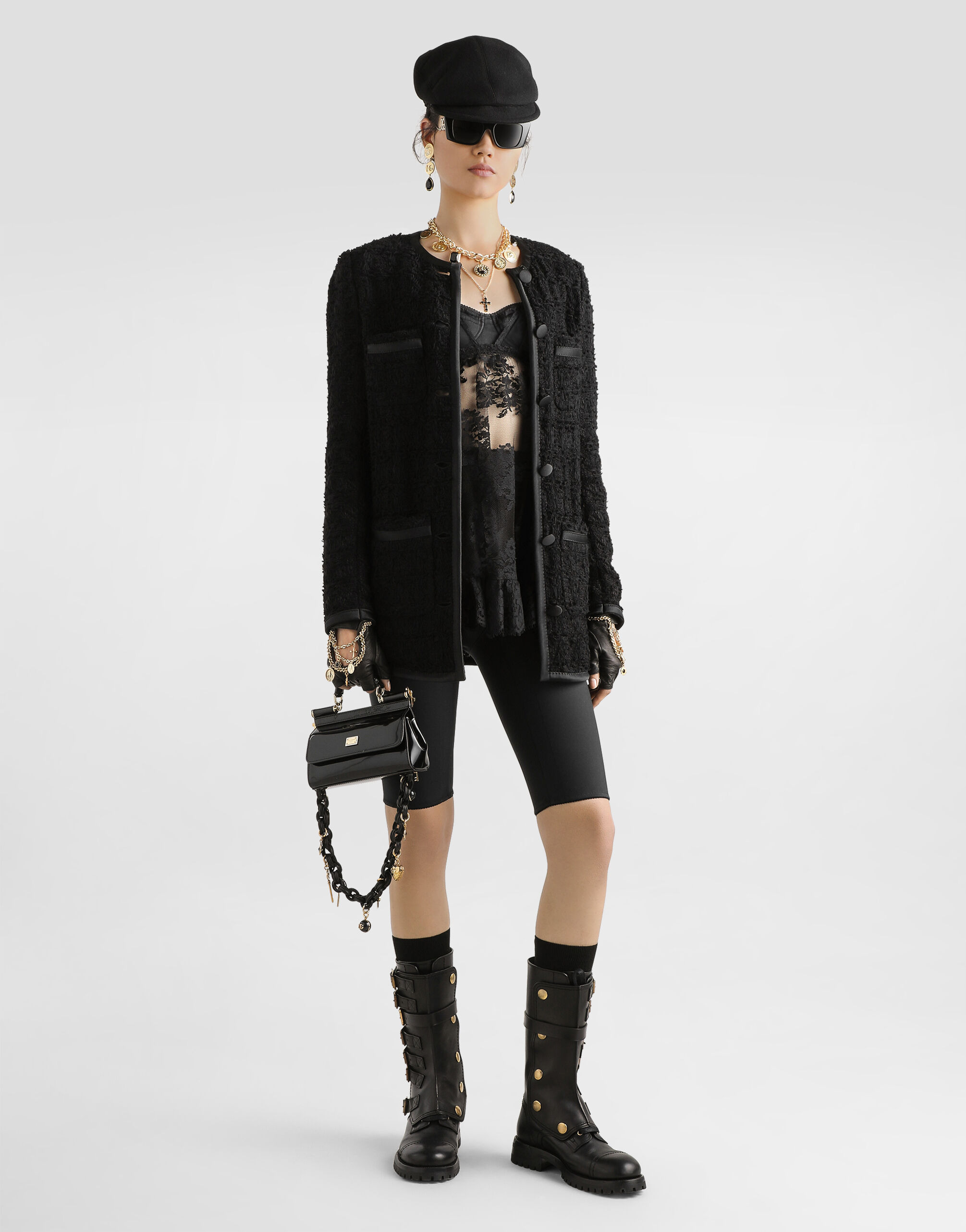 Single-breasted tweed jacket - 2