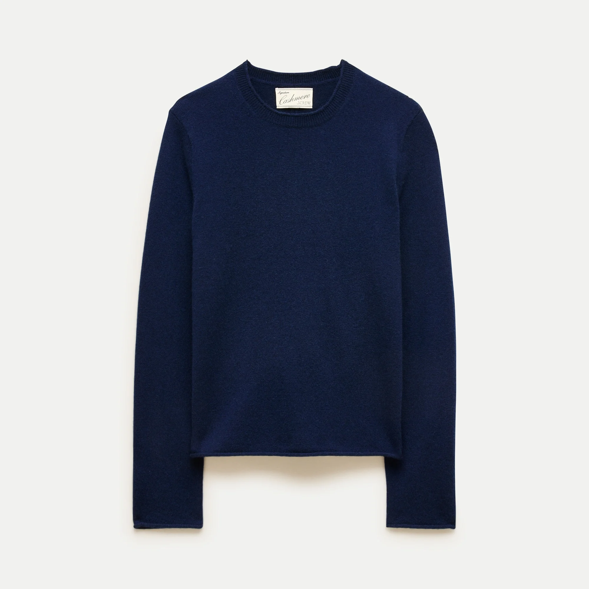 Rolled cashmere long-sleeve sweater - 1