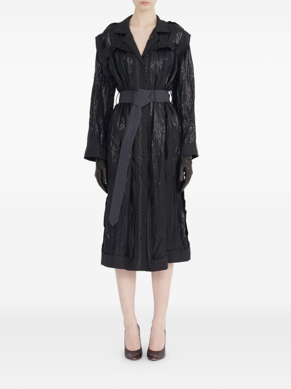 belted trench dress - 2