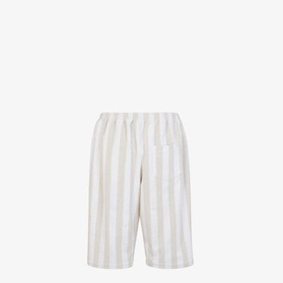 FENDI White cotton Bermudas outlook